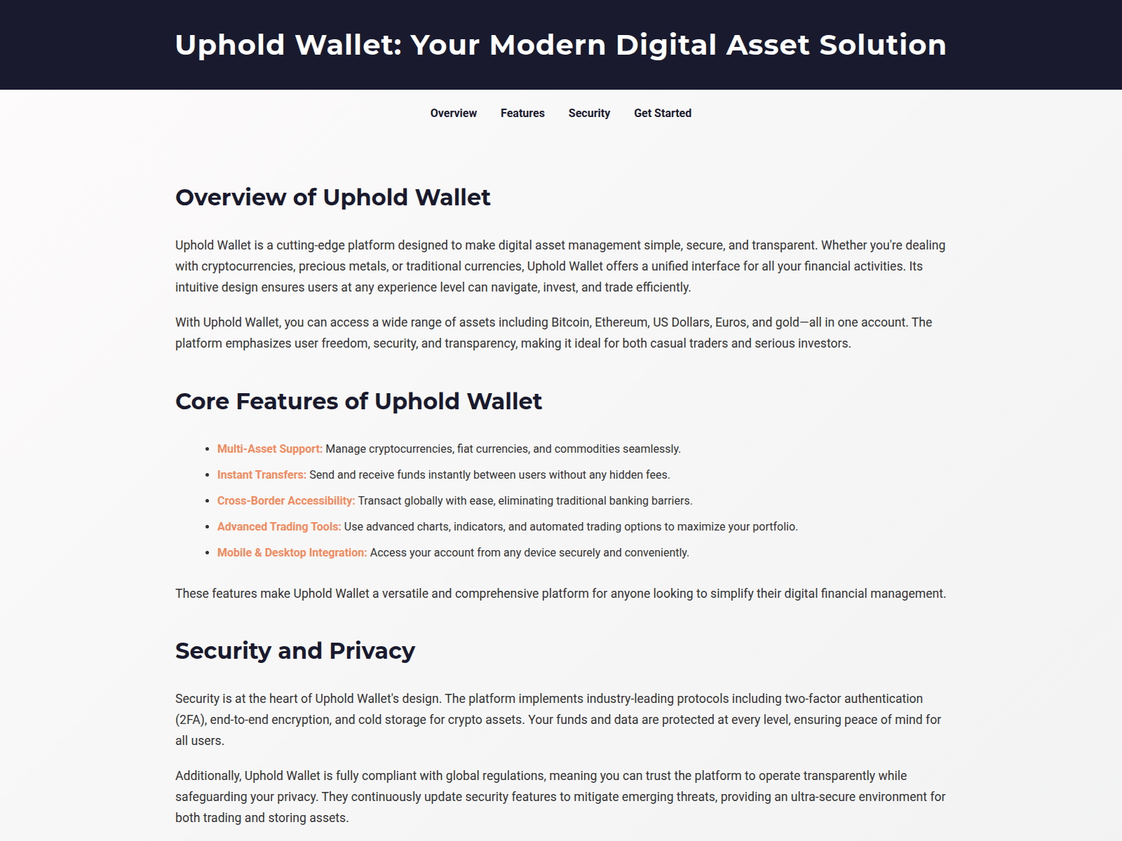 Screenshot of cloud-uphld-wallet.pages.dev