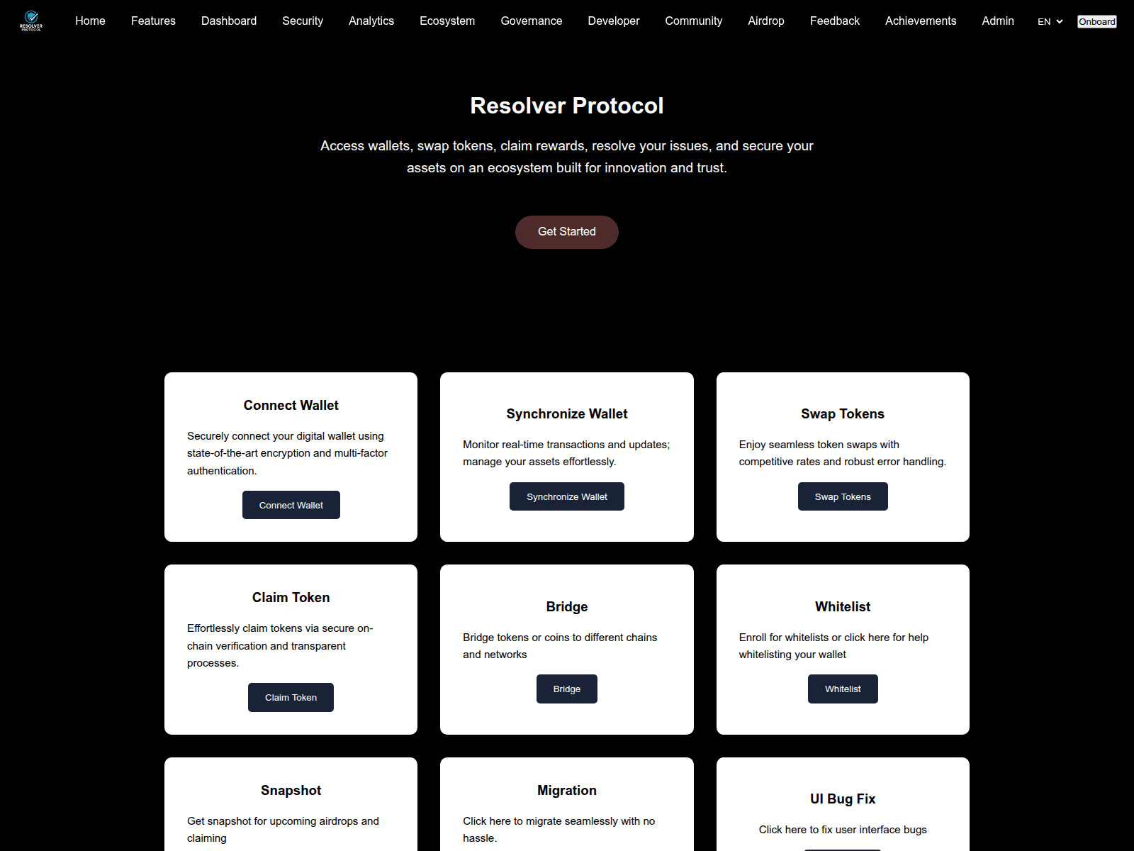 Screenshot of webfixprotocol.xyz