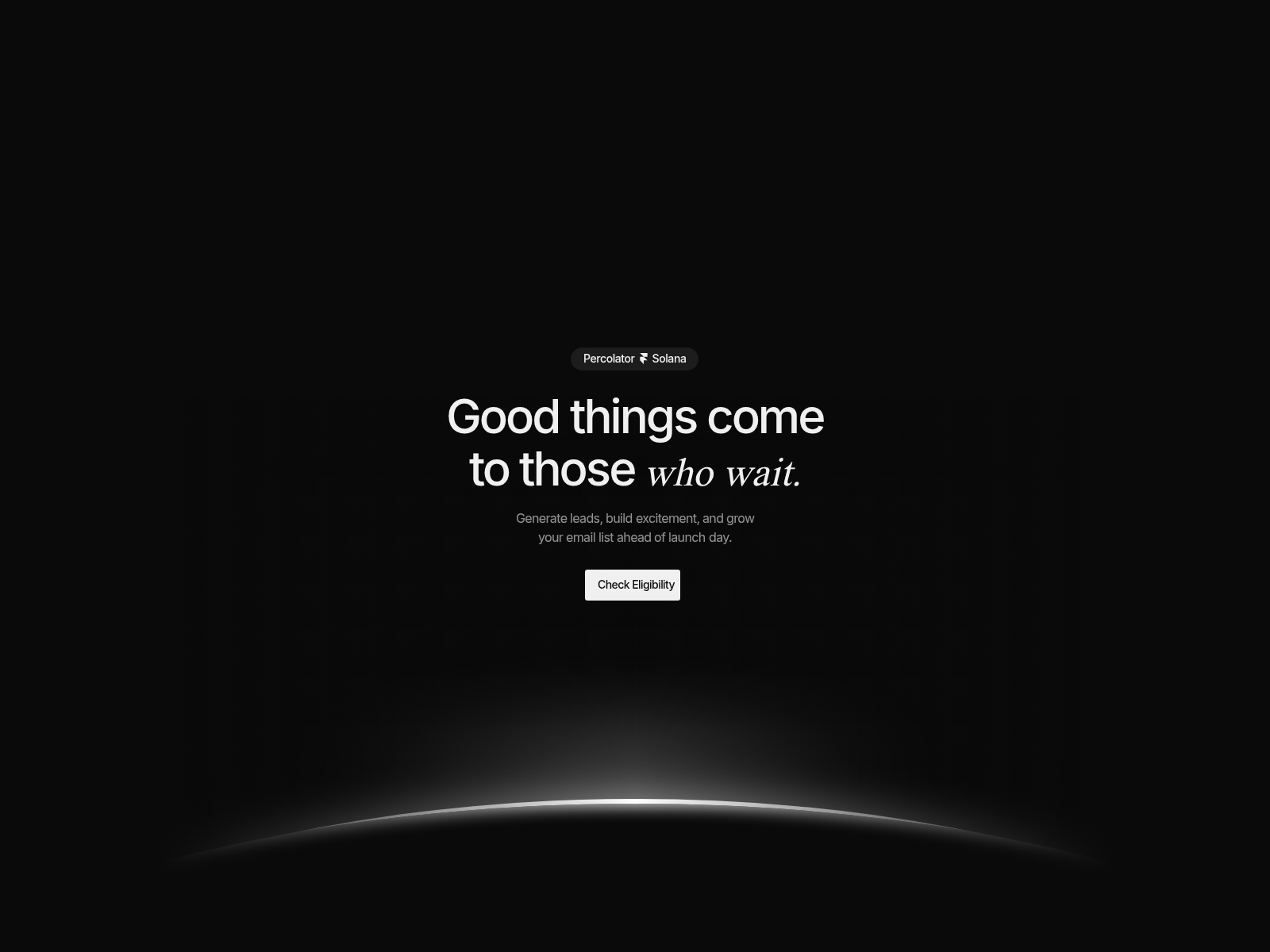Screenshot of percolatorsol.com