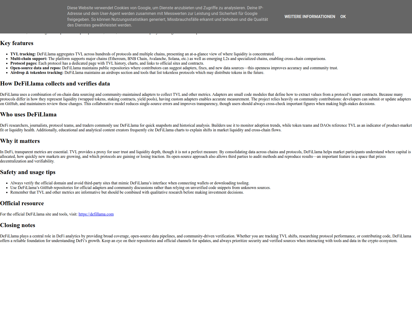 Screenshot of defillamae.blogspot.com