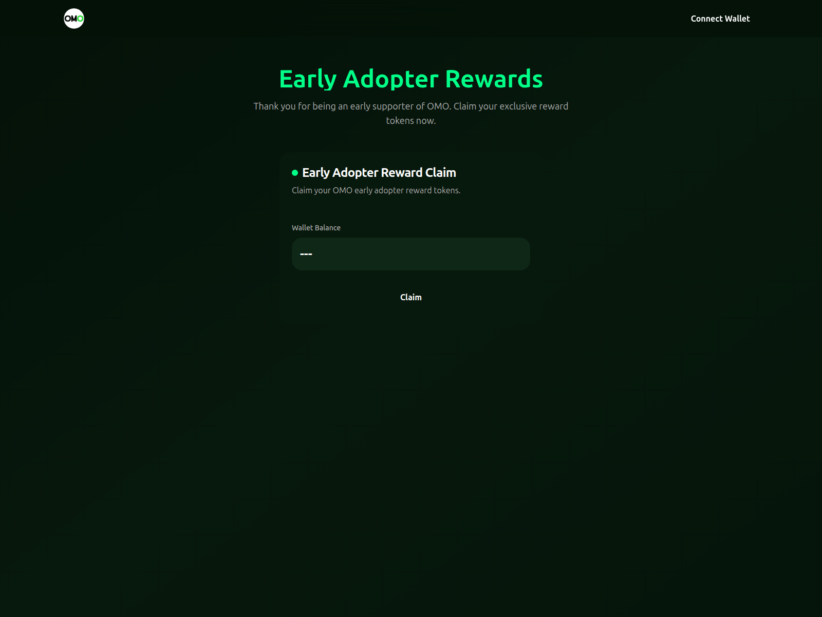 Screenshot of omoclaims.xyz