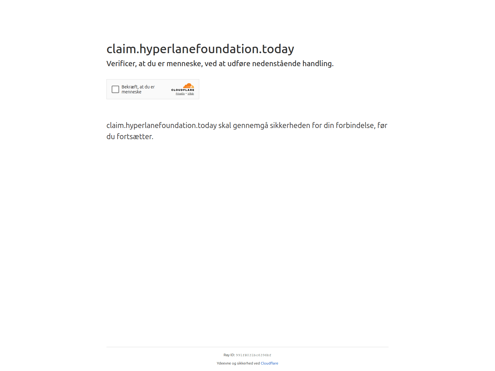 Screenshot of claim.hyperlanefoundation.today