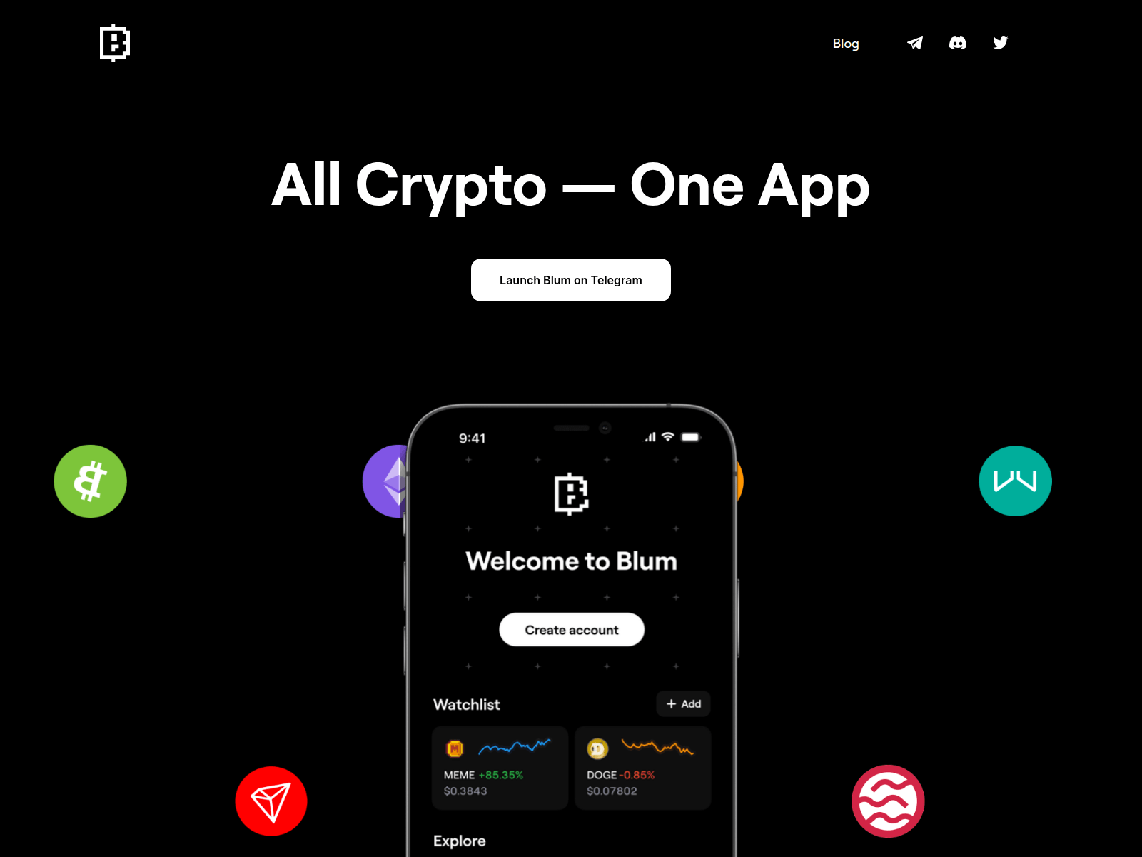 Screenshot of blum-airdrop.pages.dev