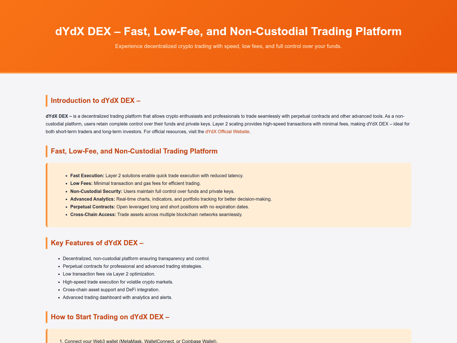 Screenshot of startup-dyx-dex-en.pages.dev