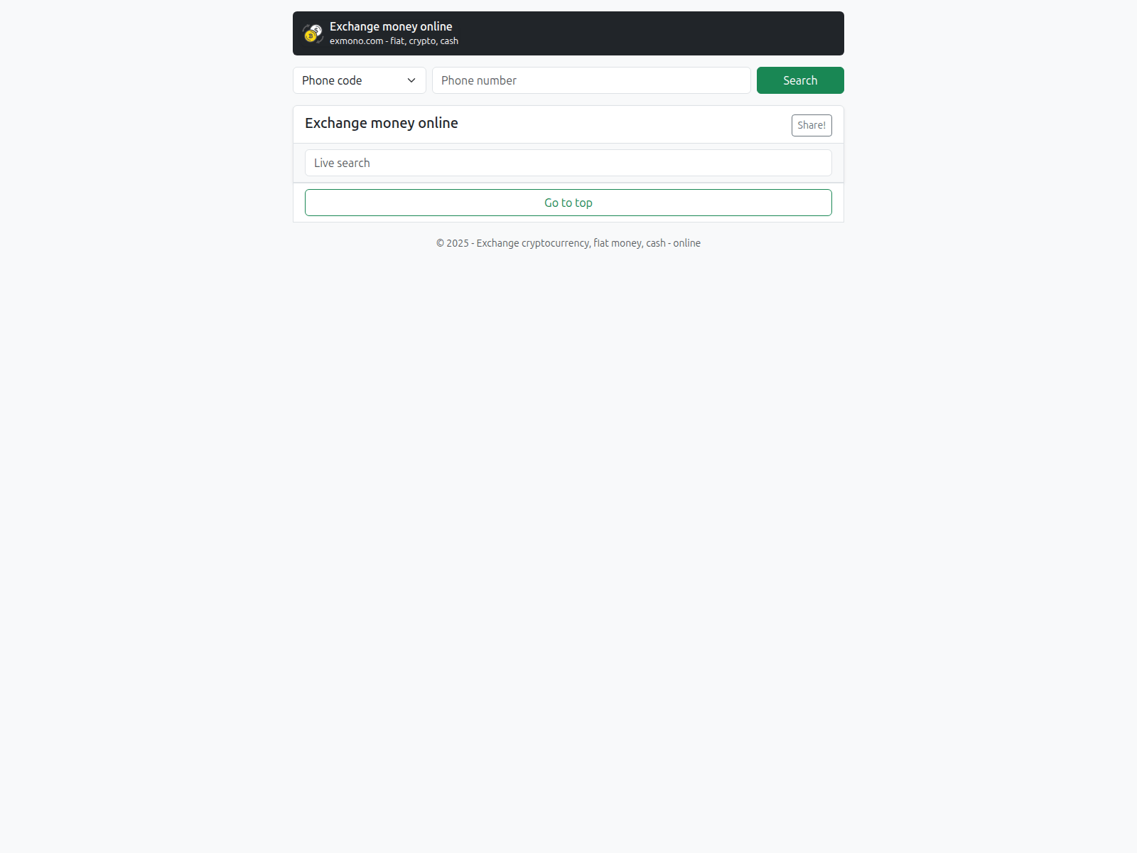 Screenshot of exmono.com