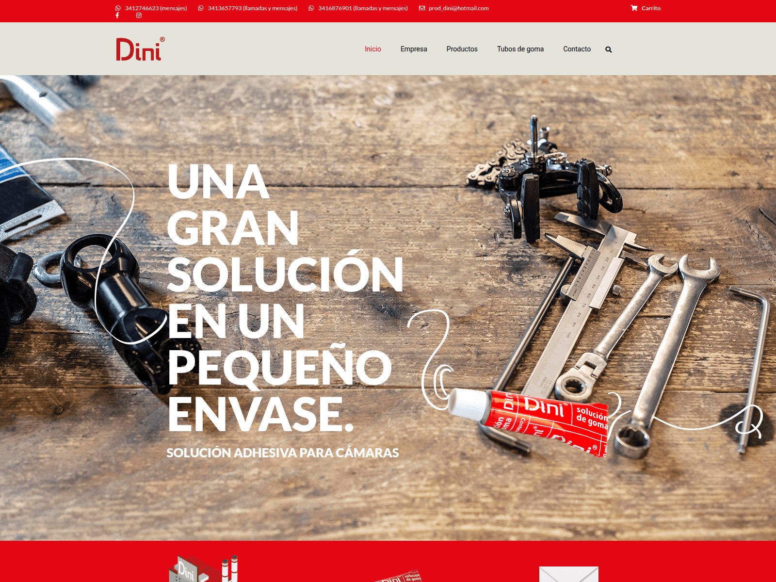 Screenshot of productosdini.com.ar