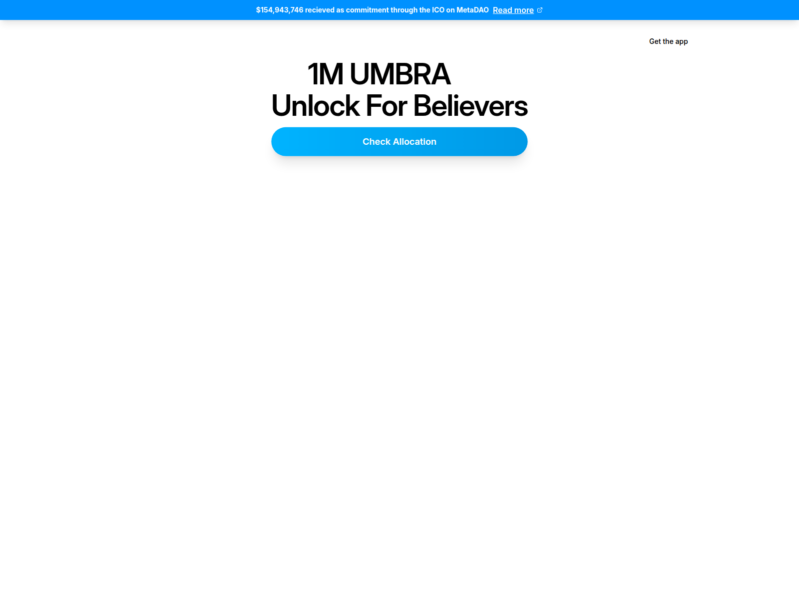 Screenshot of allocation-umbraprivacy.com