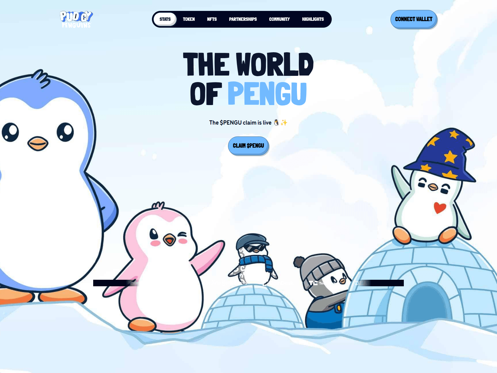 Screenshot of pudgypienguins.com