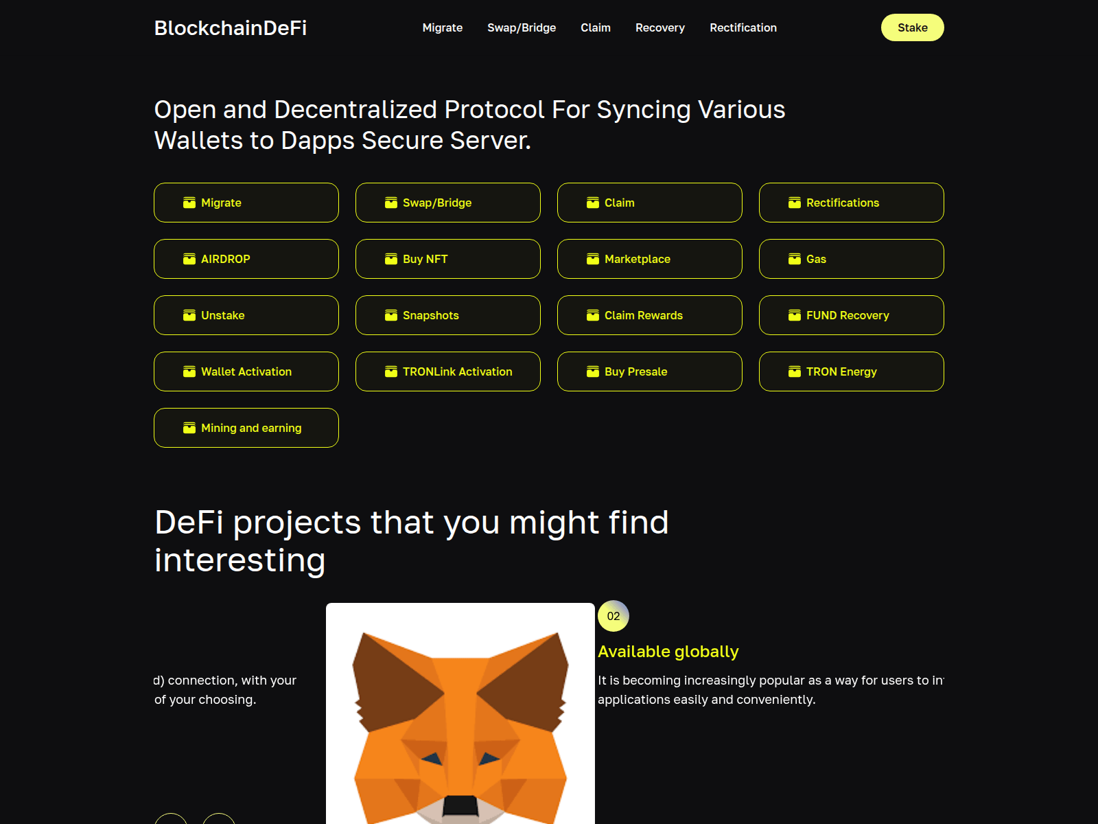 Screenshot of claim-nodes.firebaseapp.com