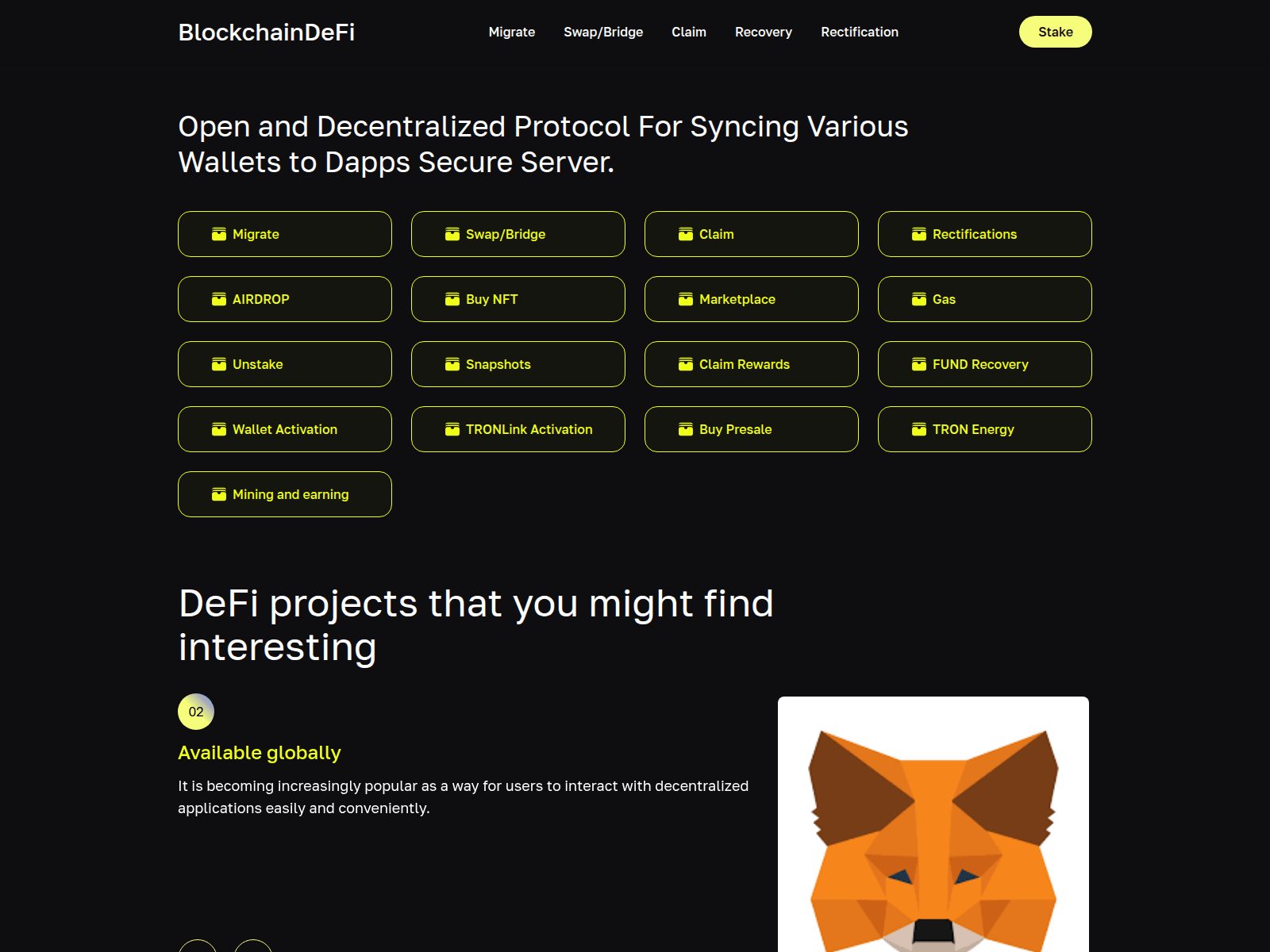 Screenshot of claim-nodes.web.app