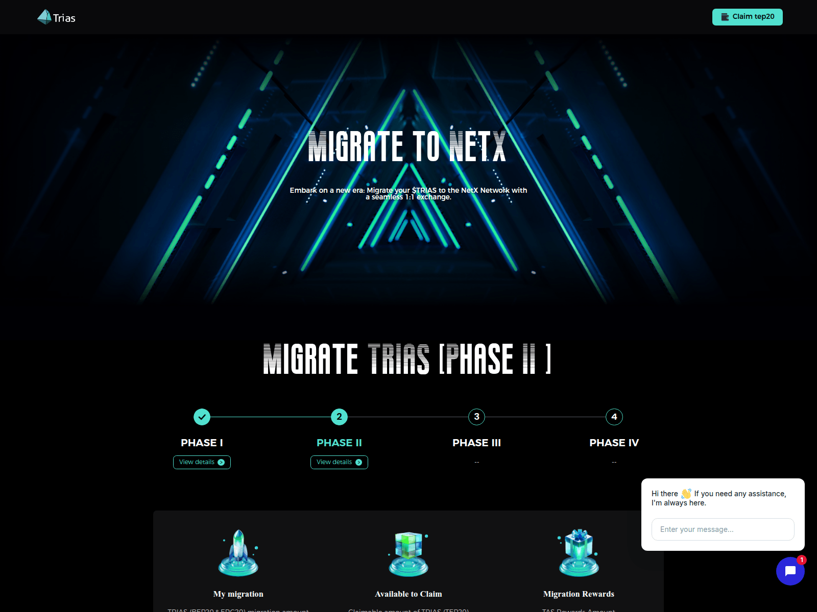 Screenshot of triasnetx-phase2.com