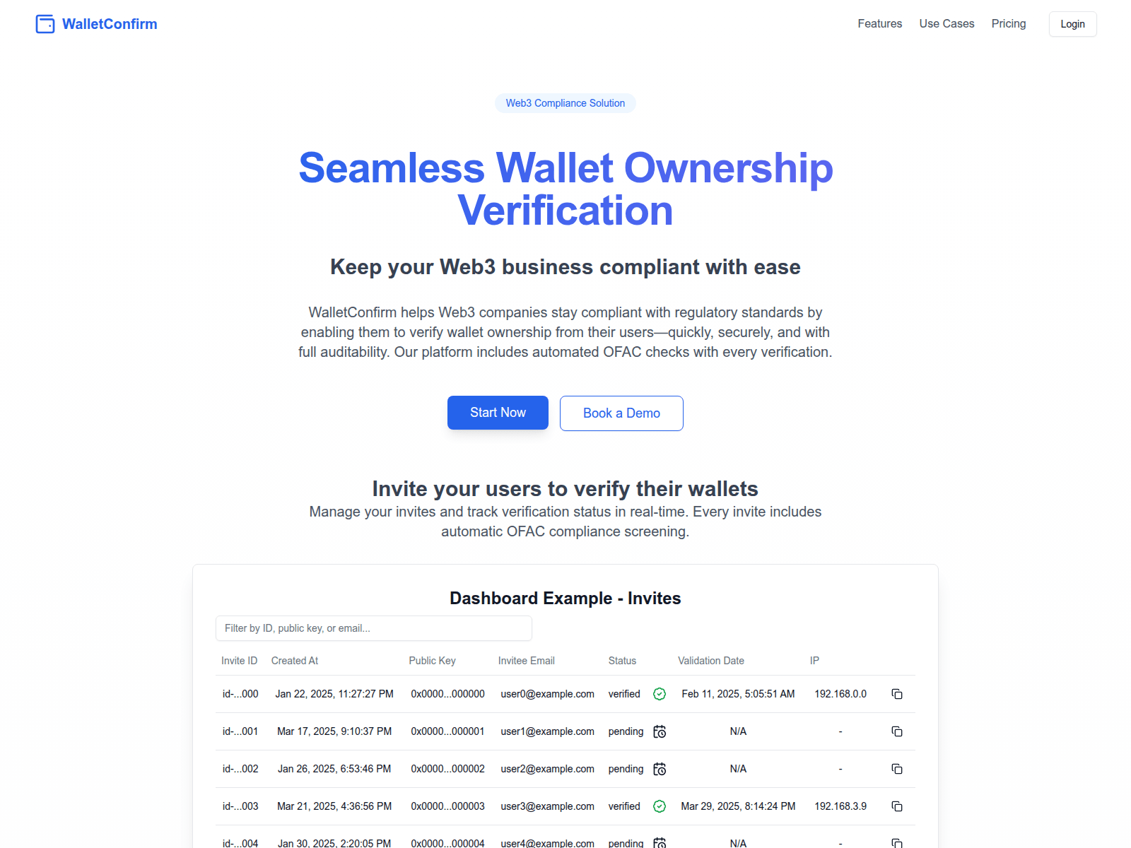 Screenshot of walletconfirm.org