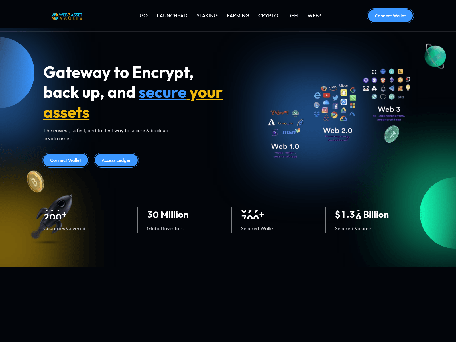 Screenshot of web3assetvaults.com