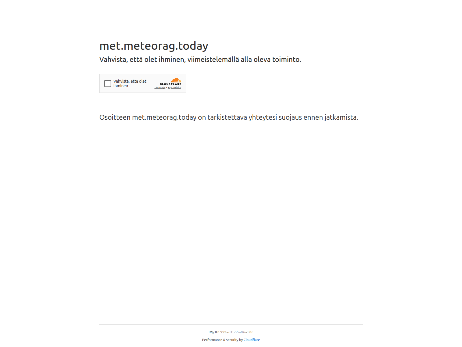 Screenshot of met.meteorag.today