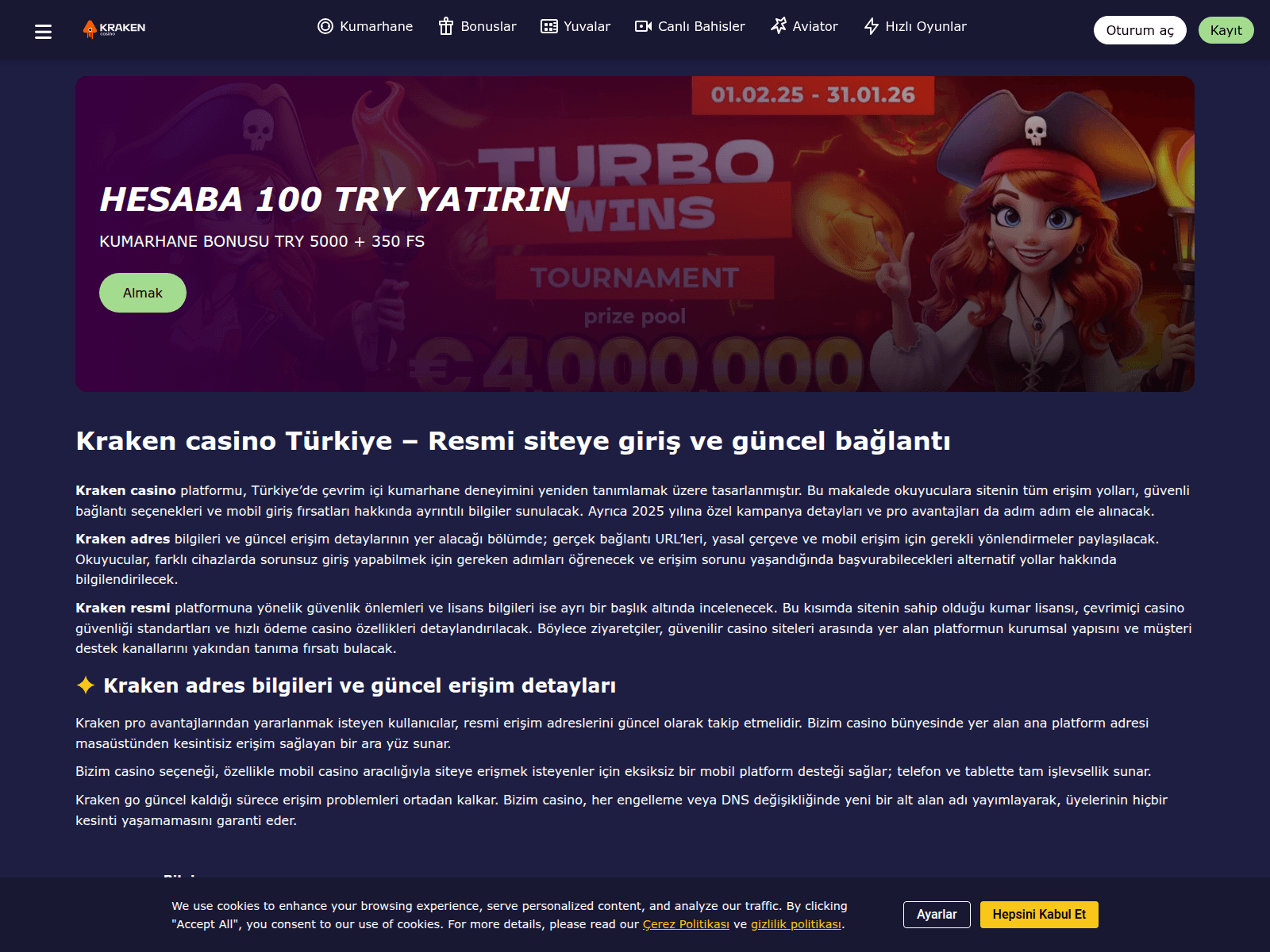 Screenshot of tcazwftlpz.kraken-casino-turkey.com