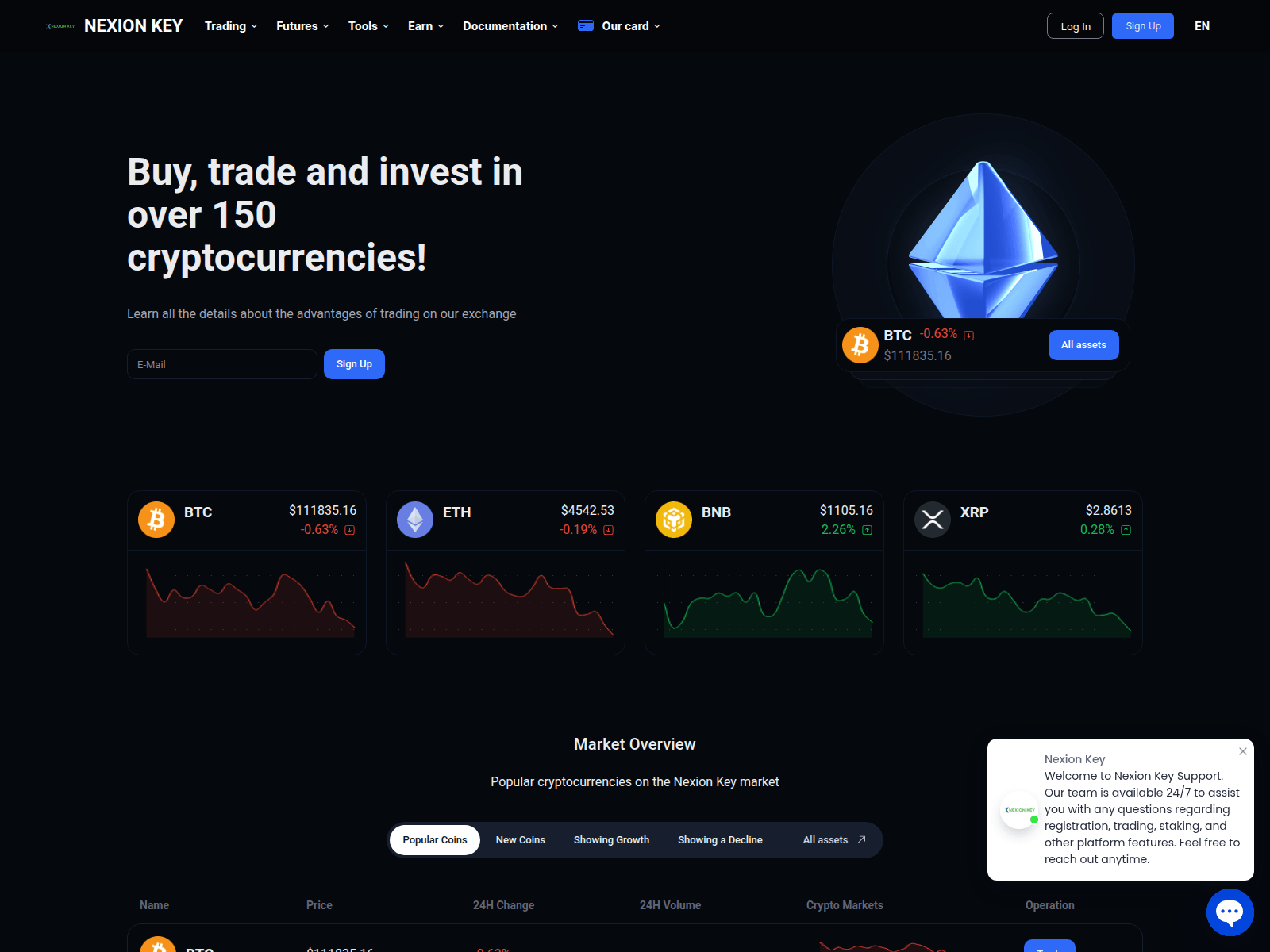 Screenshot of nexionkey.com