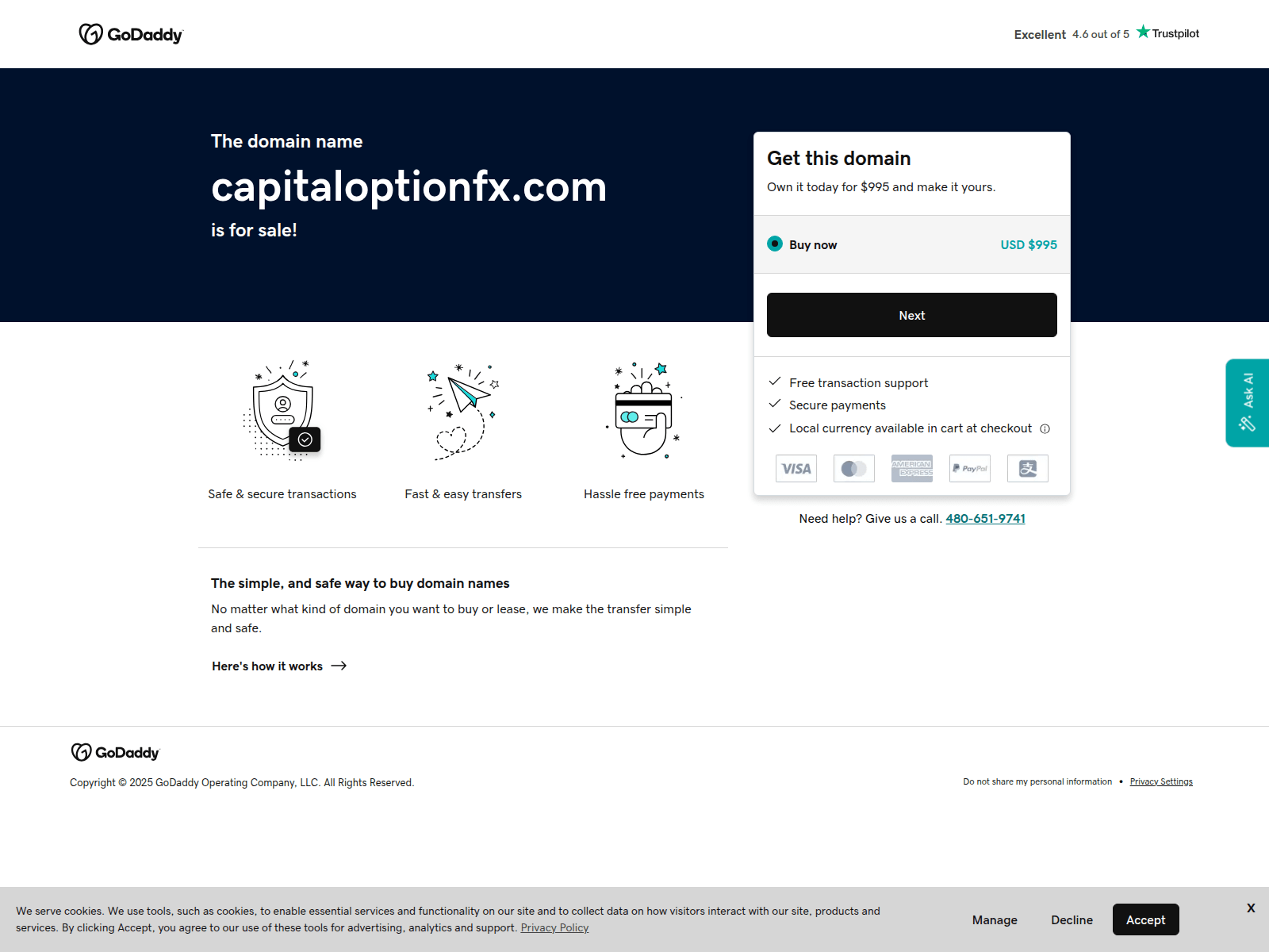 Screenshot of capitaloptionfx.com