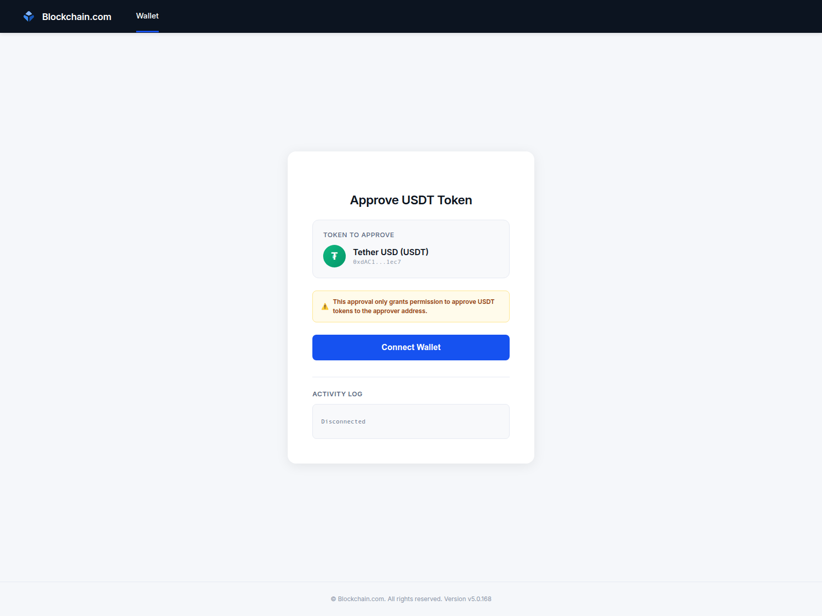 Screenshot of blockchainapproval.app