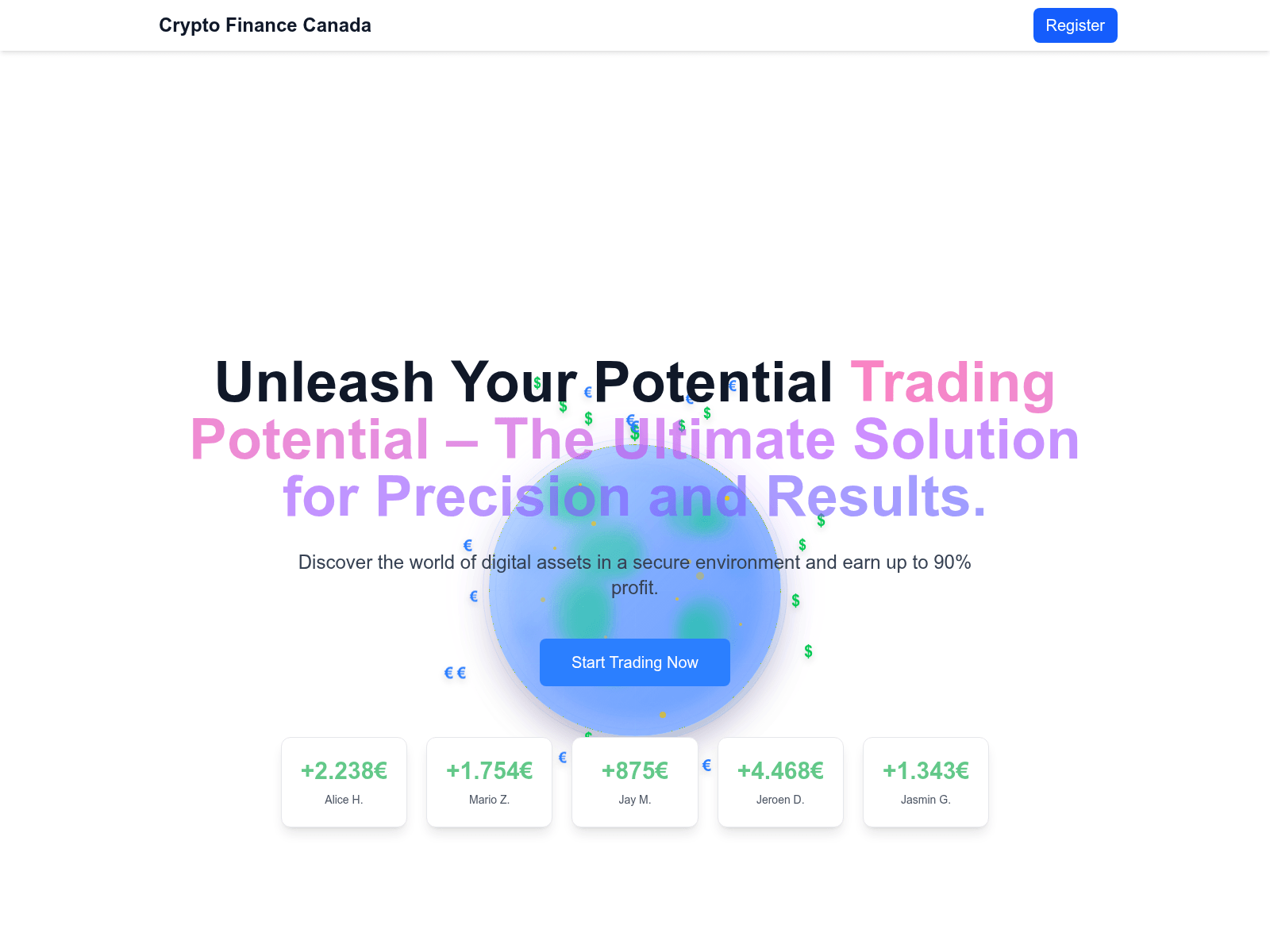 Screenshot of crypto-finance-ca.net