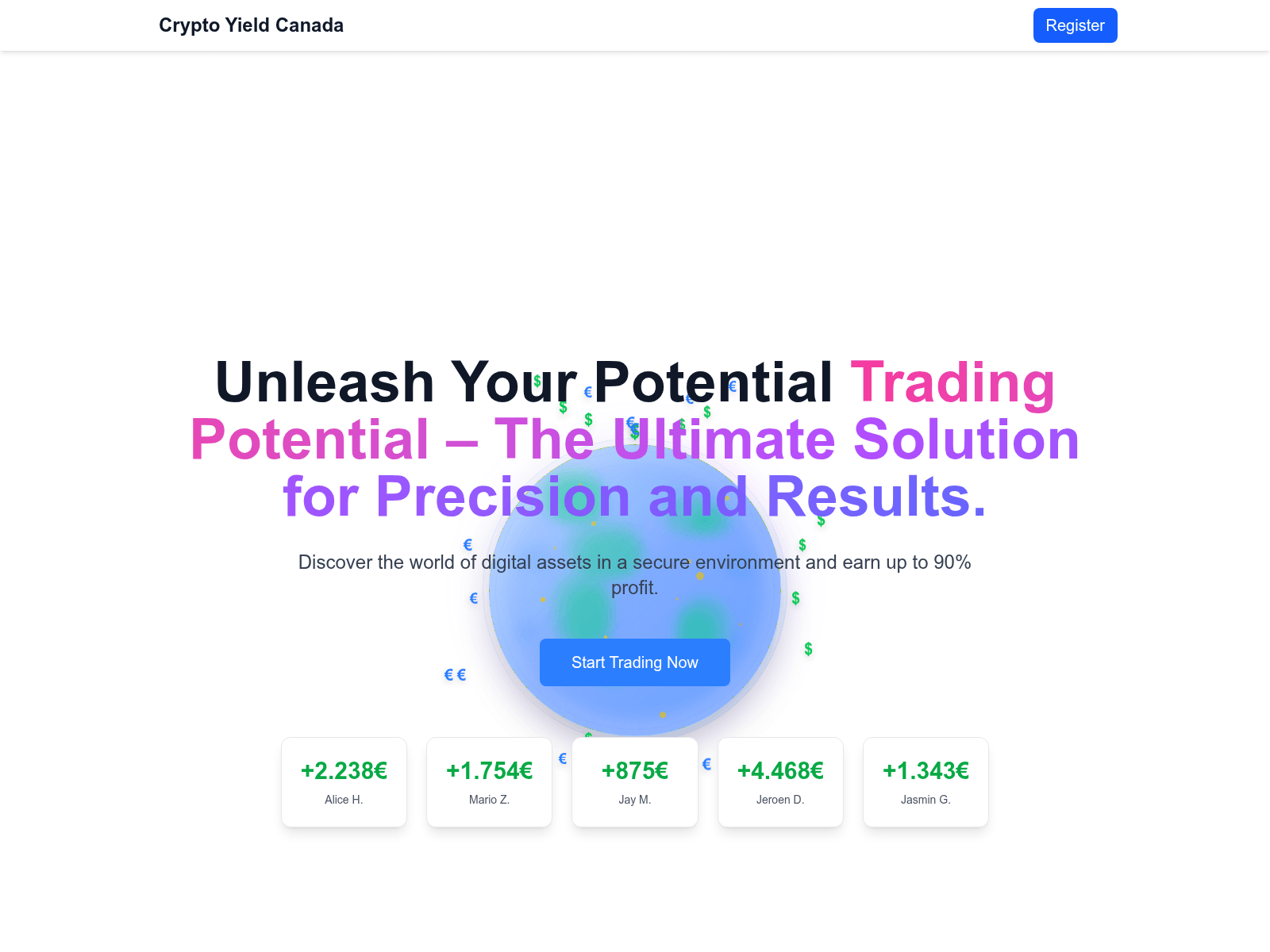 Screenshot of crypto-yield-ca.com
