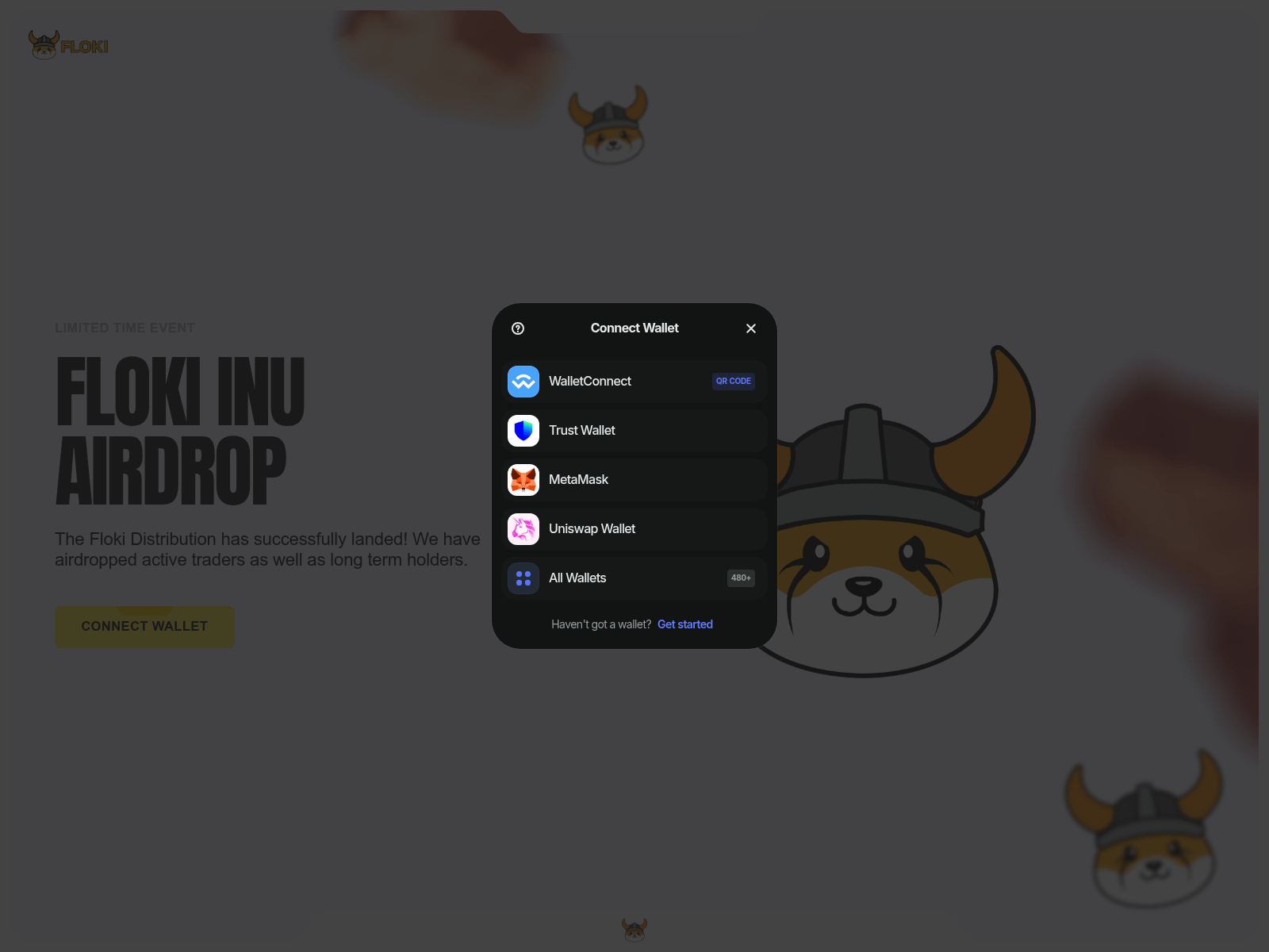 Screenshot of airdrop-flokiinu.com
