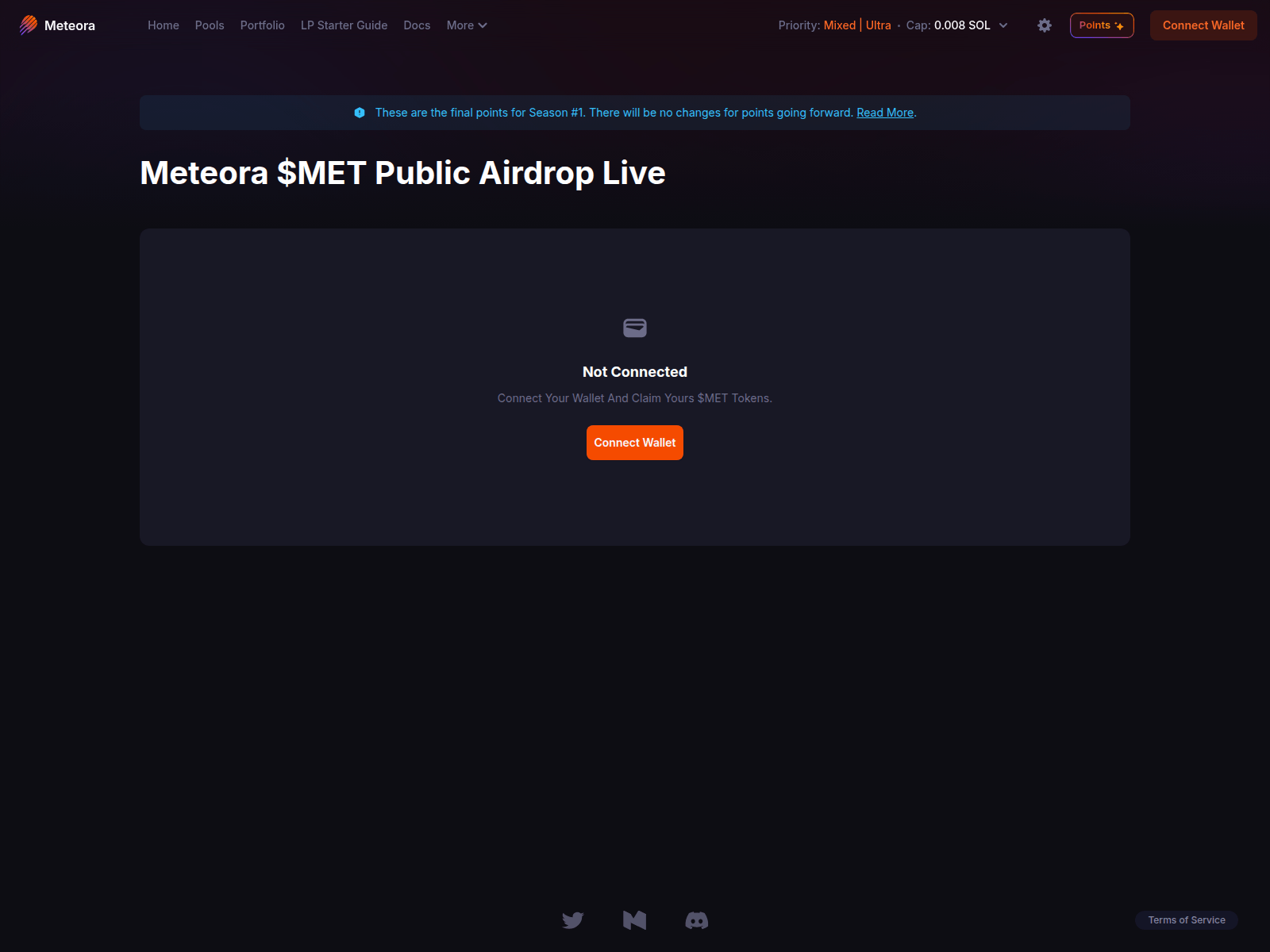 Screenshot of claim-meteora.site