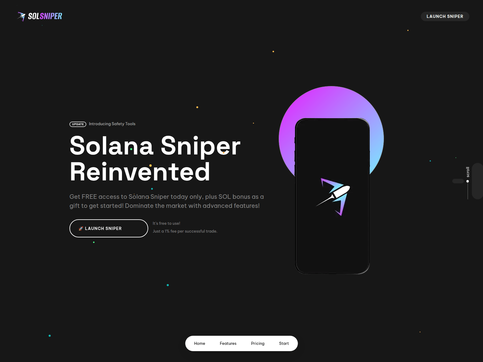 Screenshot of launchsol-sniper.com
