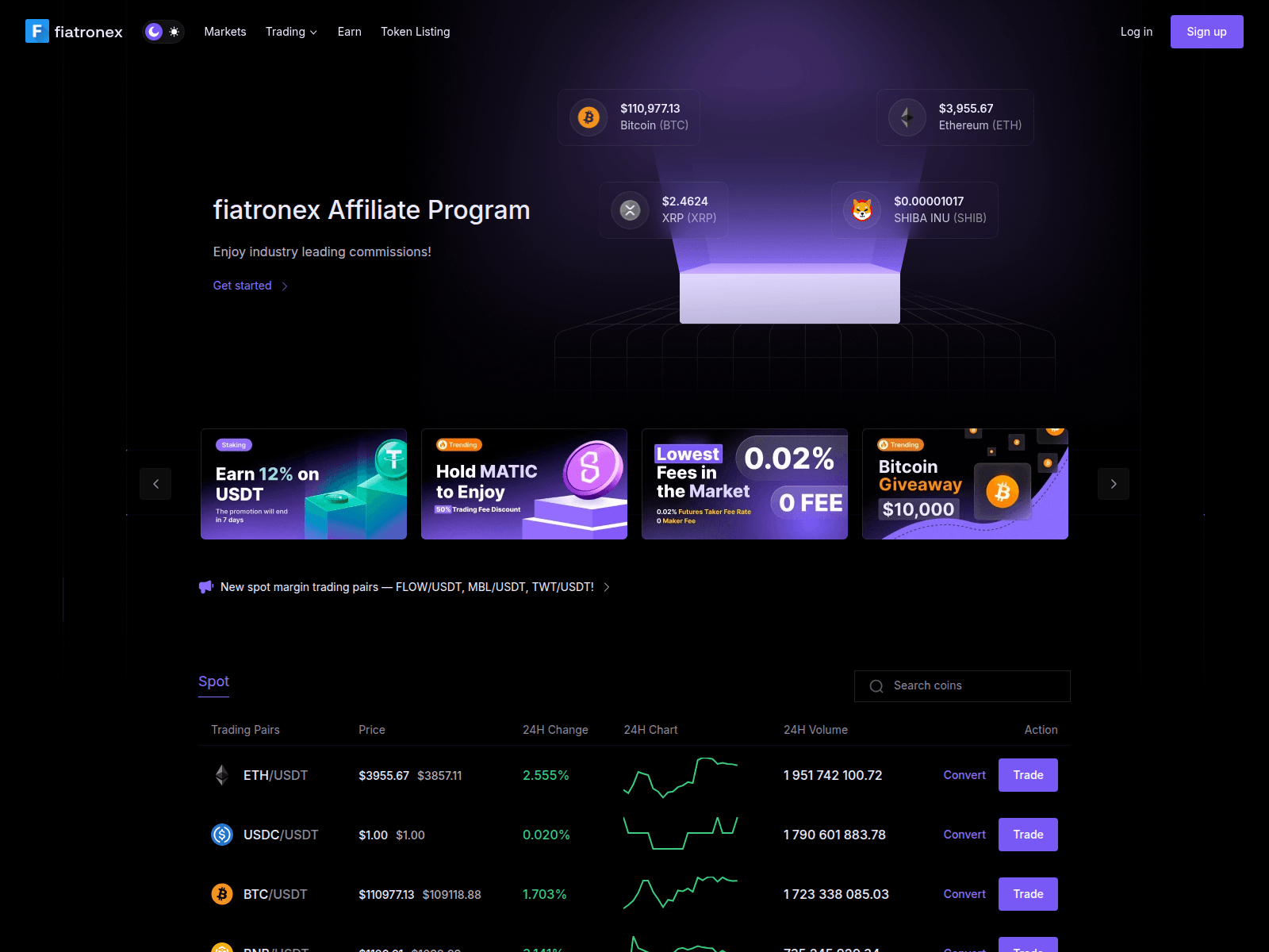 Screenshot of fiatronex.com