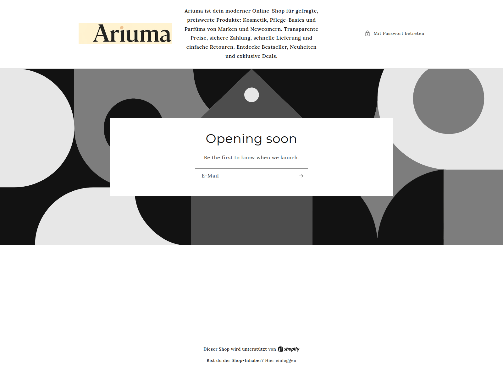 Screenshot of ariuma.com