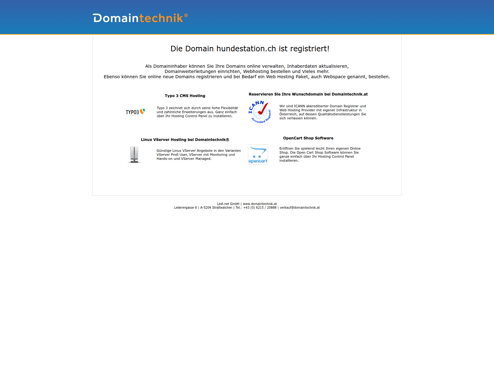 Screenshot of hundestation.ch