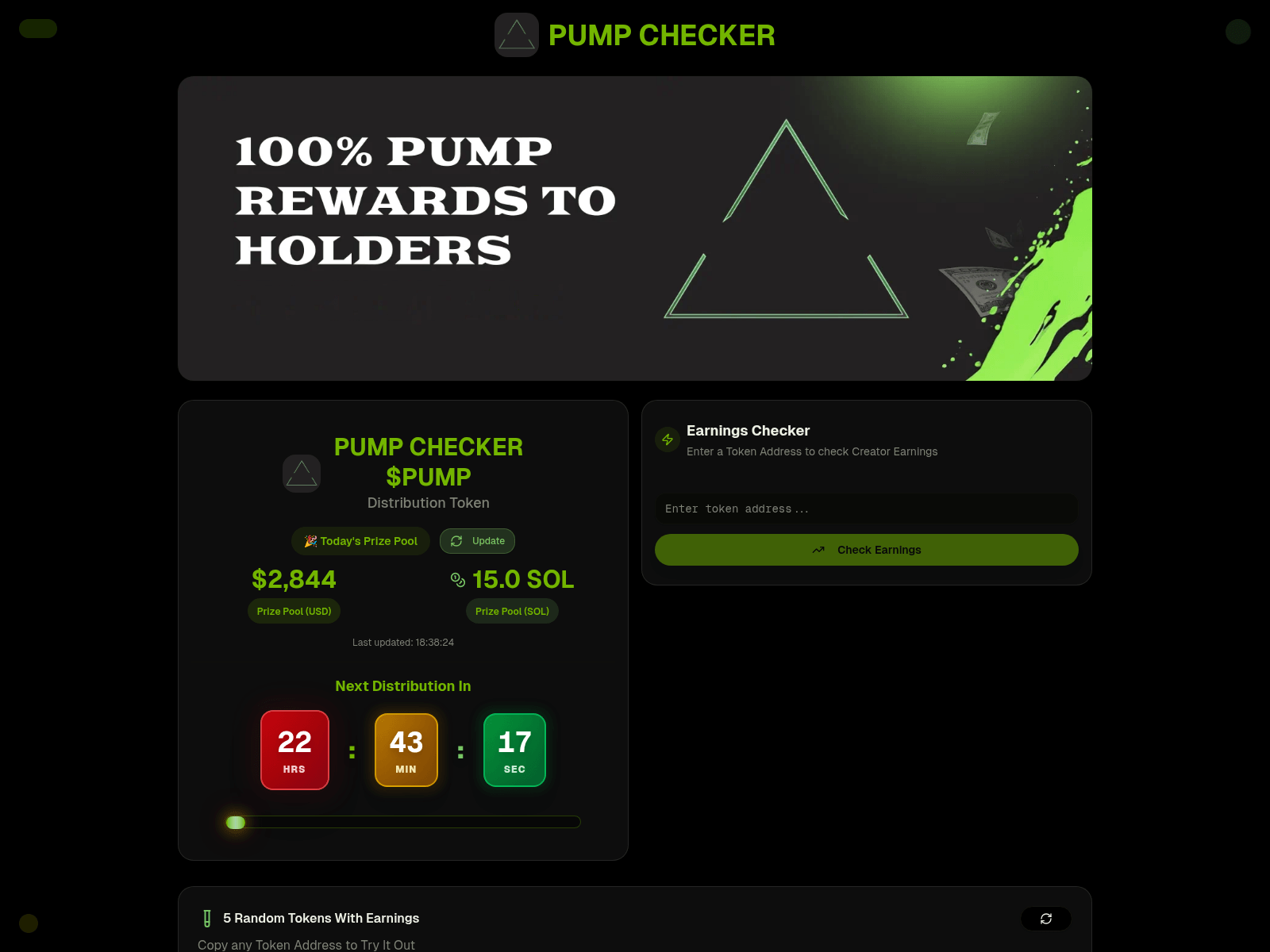 Screenshot of pump-checker.xyz