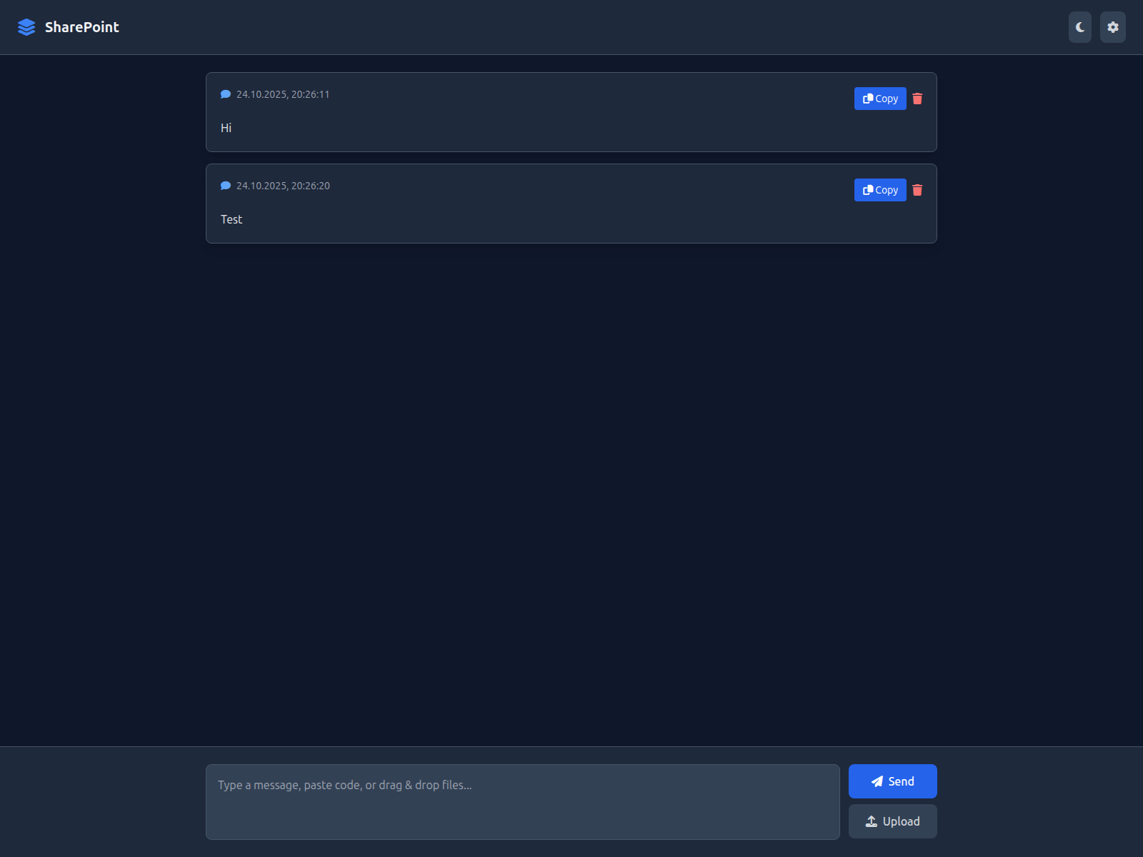 Screenshot of sharepoint-dashboard.pages.dev