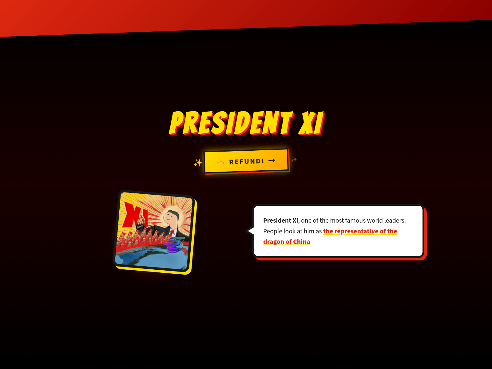 Screenshot of presidentxi.live