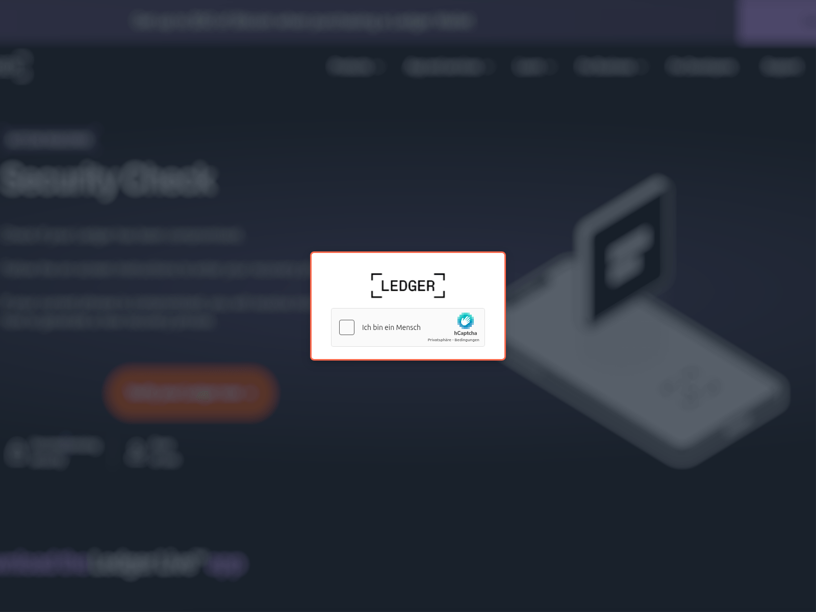 Screenshot of support-ledger-verify.com