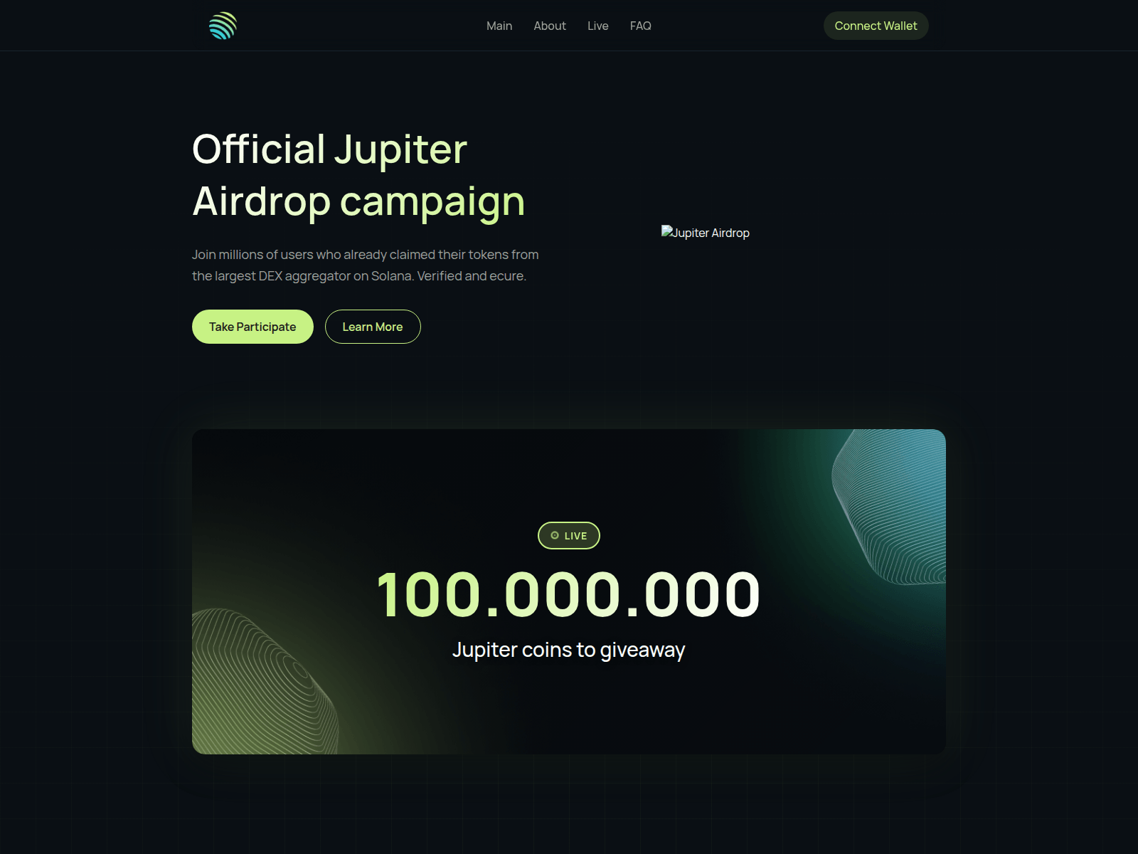 Screenshot of jupairdrop.buzz