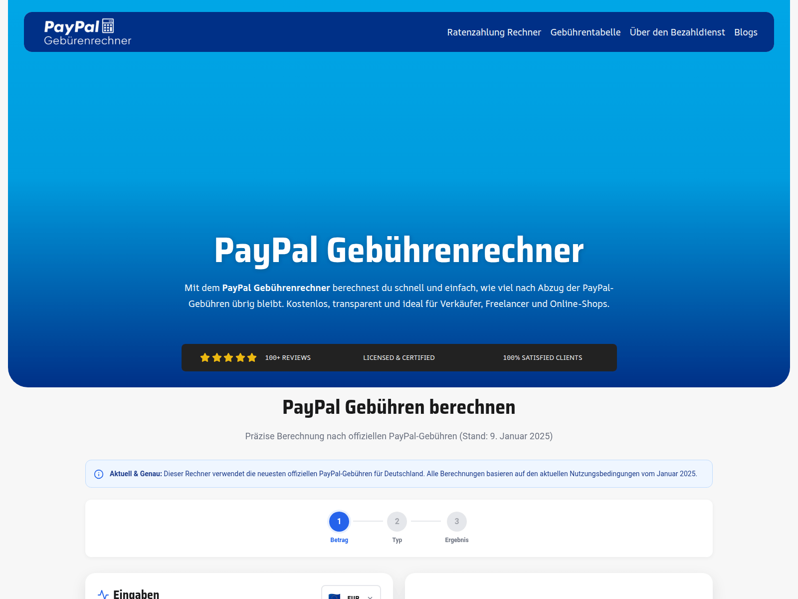 Screenshot of xn--paypalgebhrenrechner-xec.de