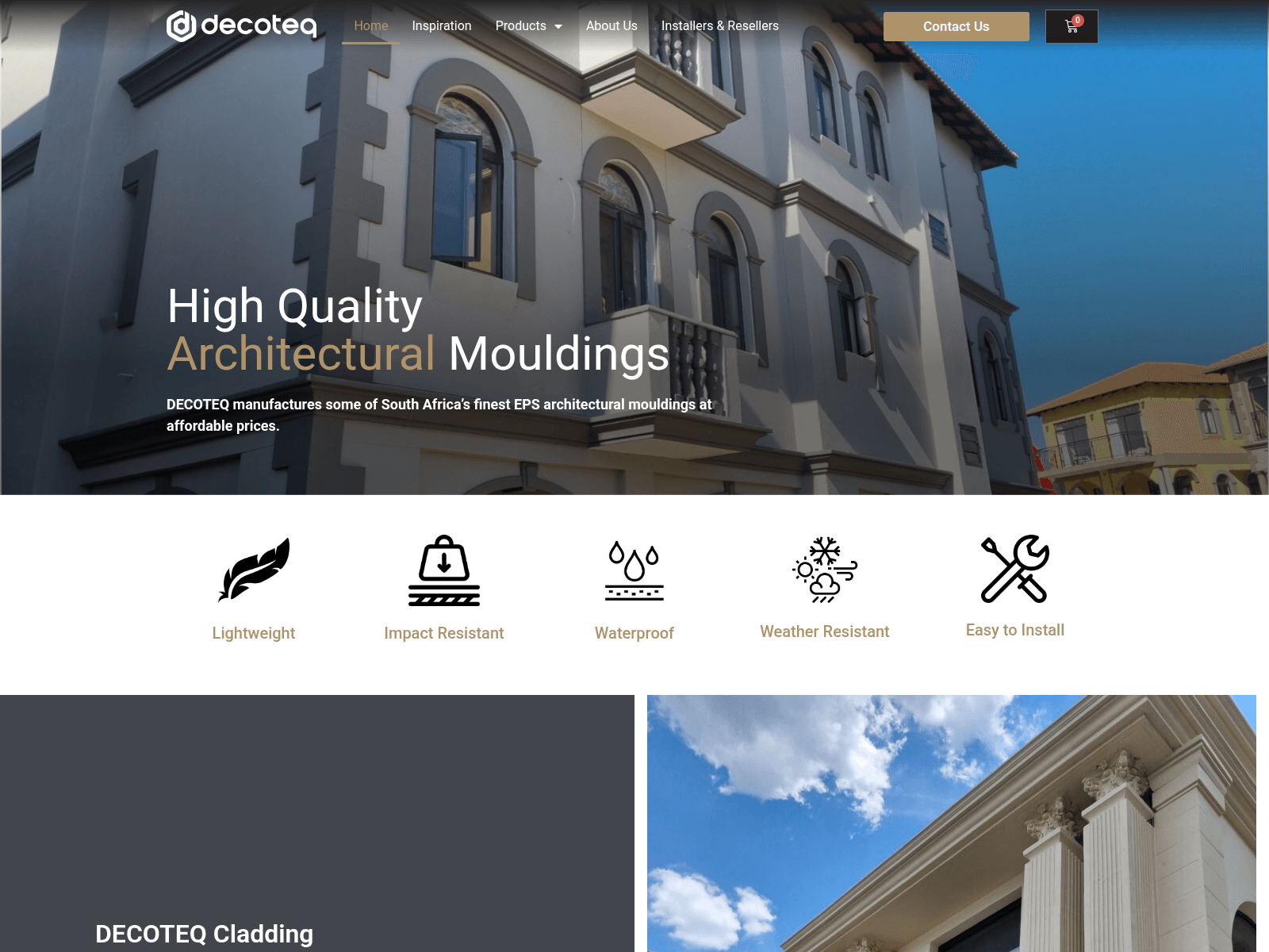 Screenshot of decoteq.co.za