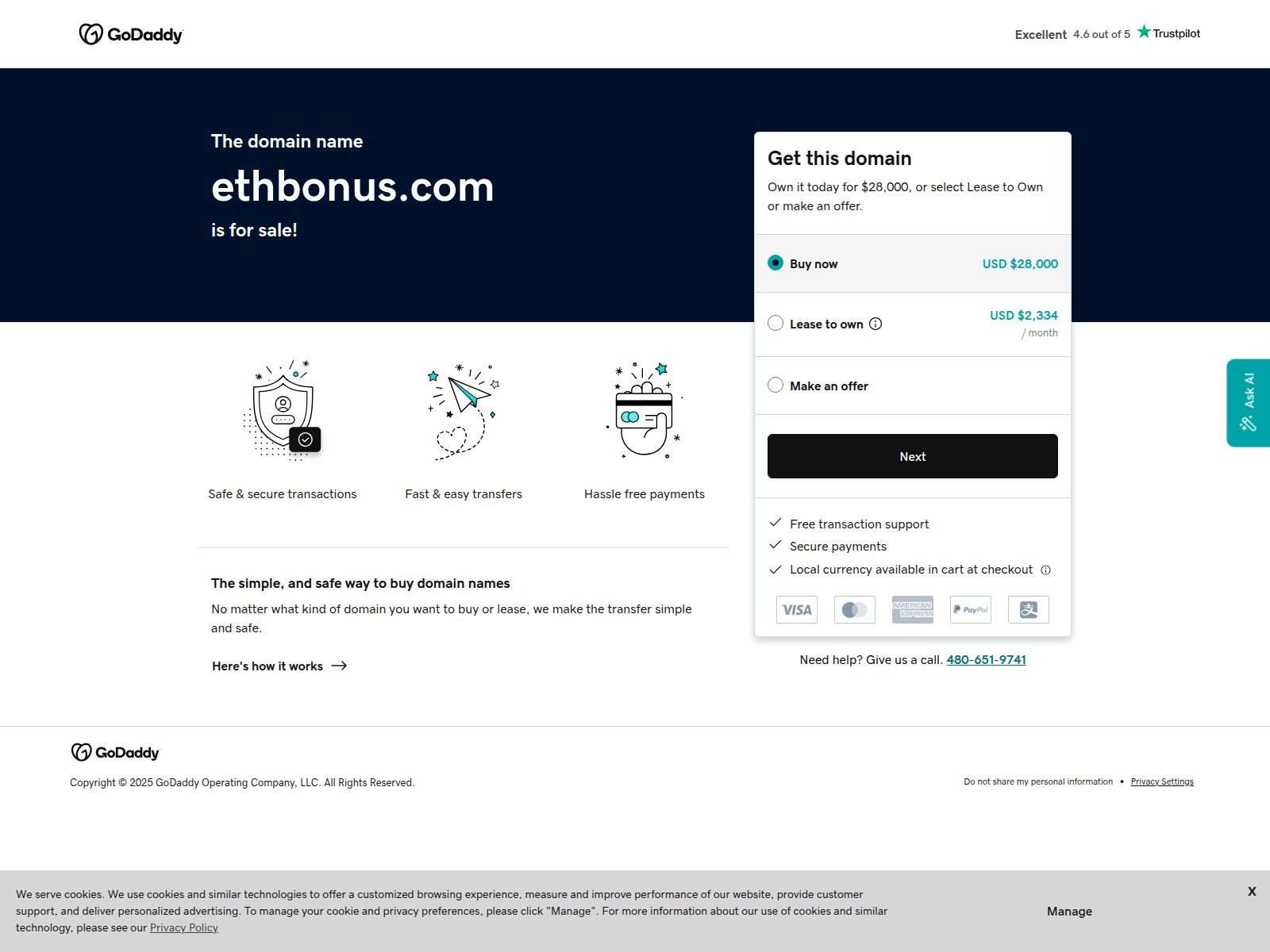 Screenshot of ethbonus.com