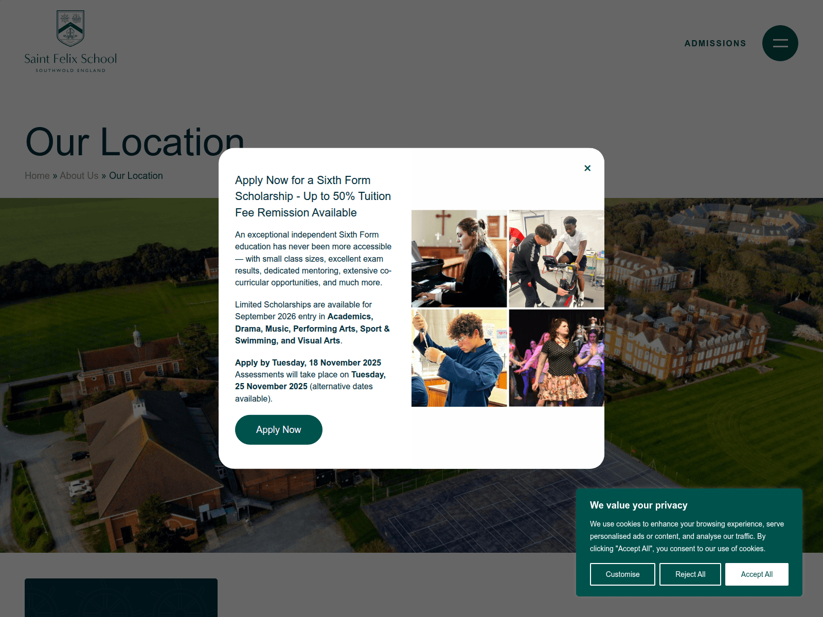 Screenshot of stfelix.co.uk