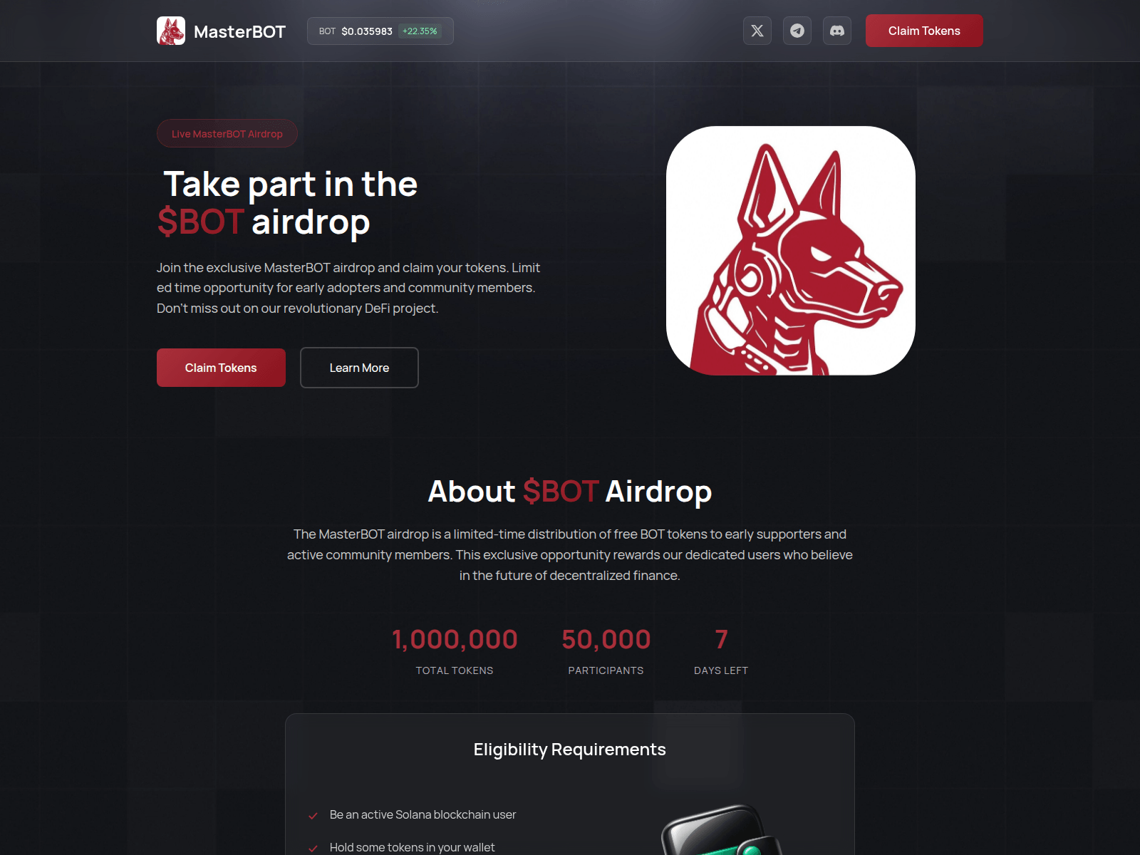 Screenshot of bot.eligibile.cc