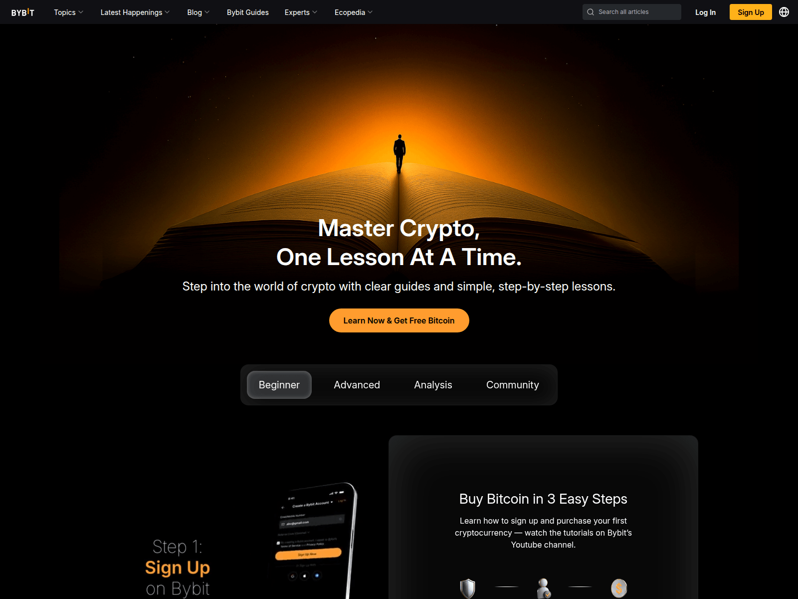 Screenshot of learn.bitewater.net