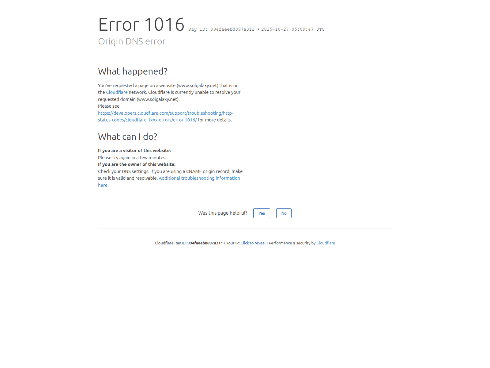 Screenshot of solgalaxy.net