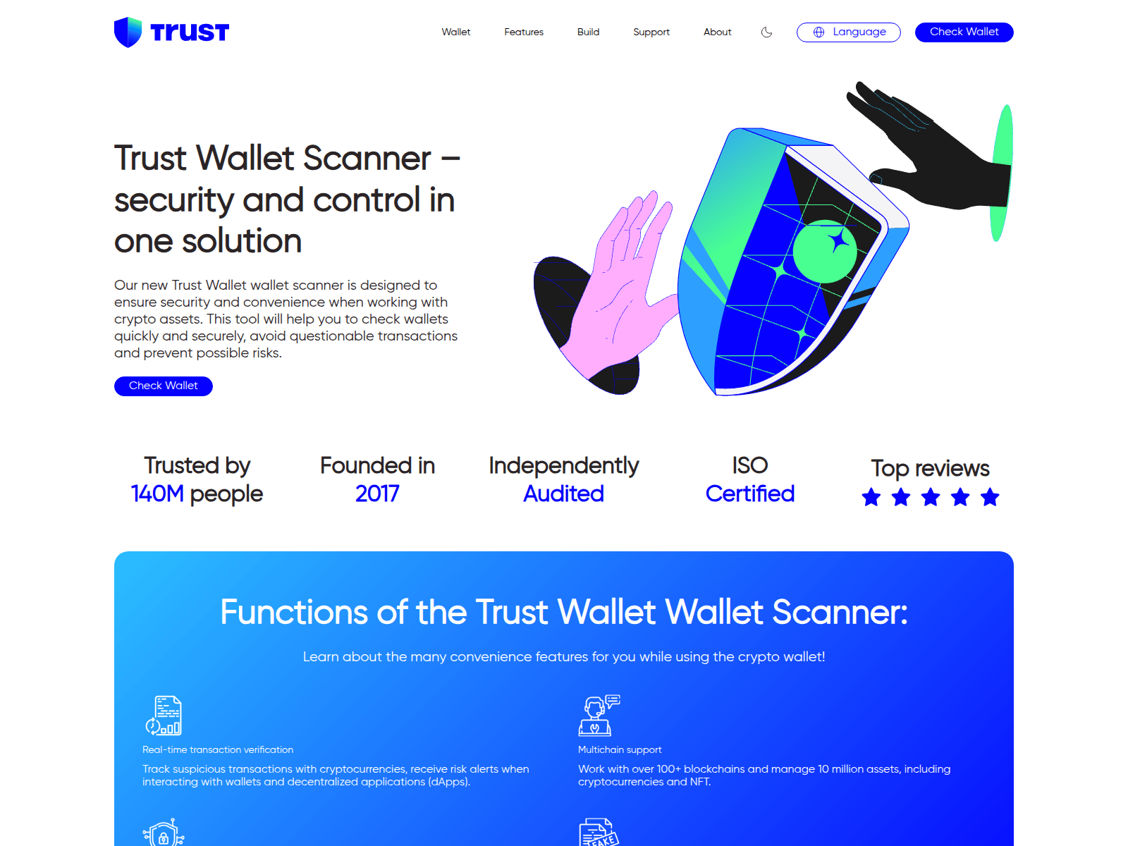 Screenshot of aml.checking-trusts-wallets.com