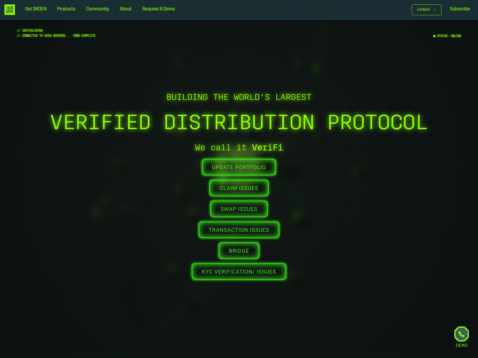 Screenshot of engage.kgen-io.com