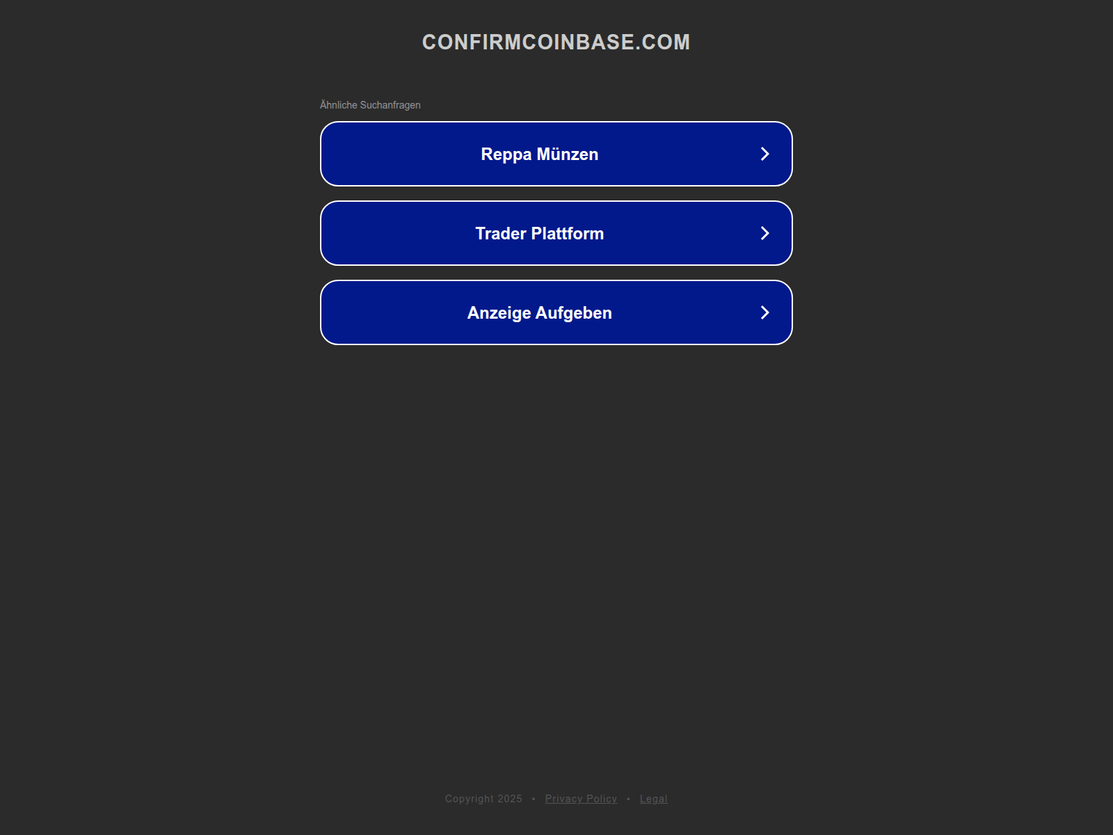 Screenshot of ww25.hostmaster.confirmcoinbase.com