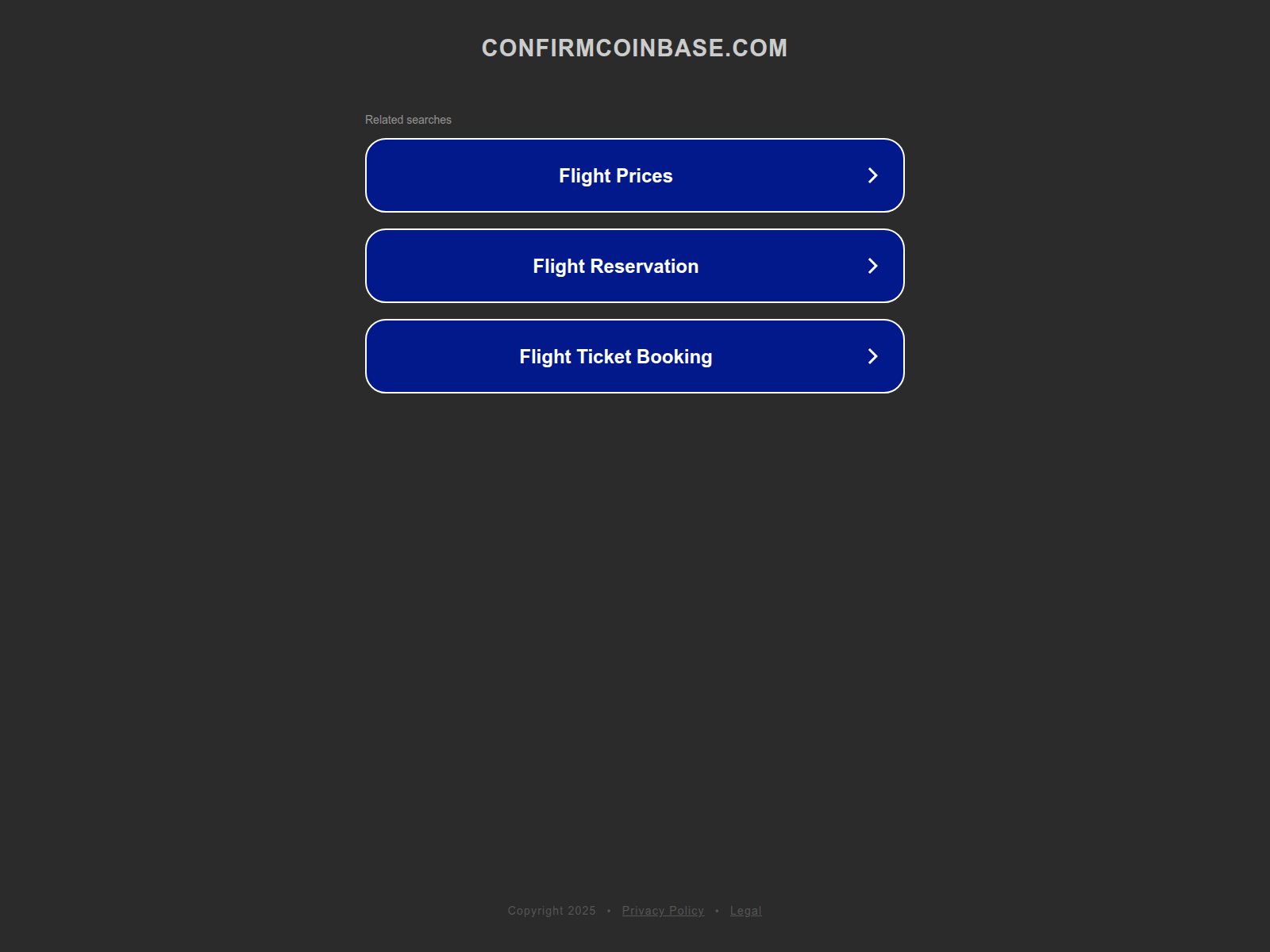 Screenshot of ww25.phpmyadmin.confirmcoinbase.com