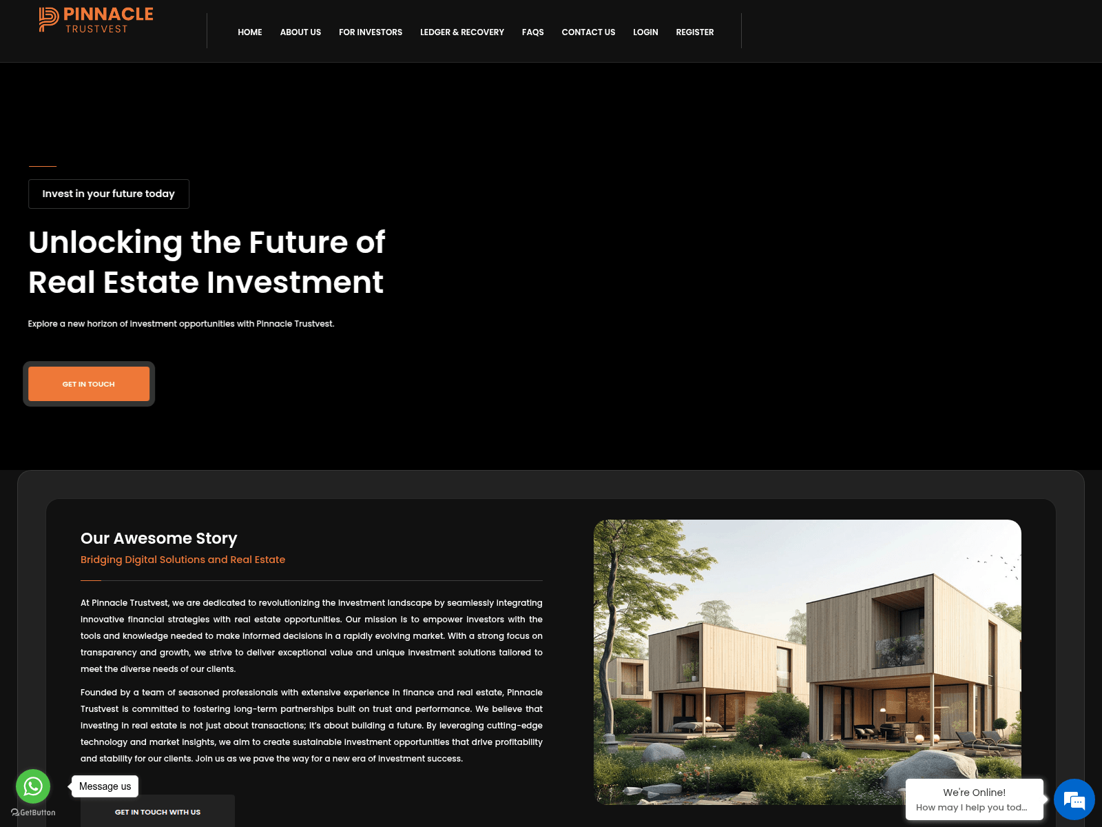 Screenshot of pinnacletrustvest.com