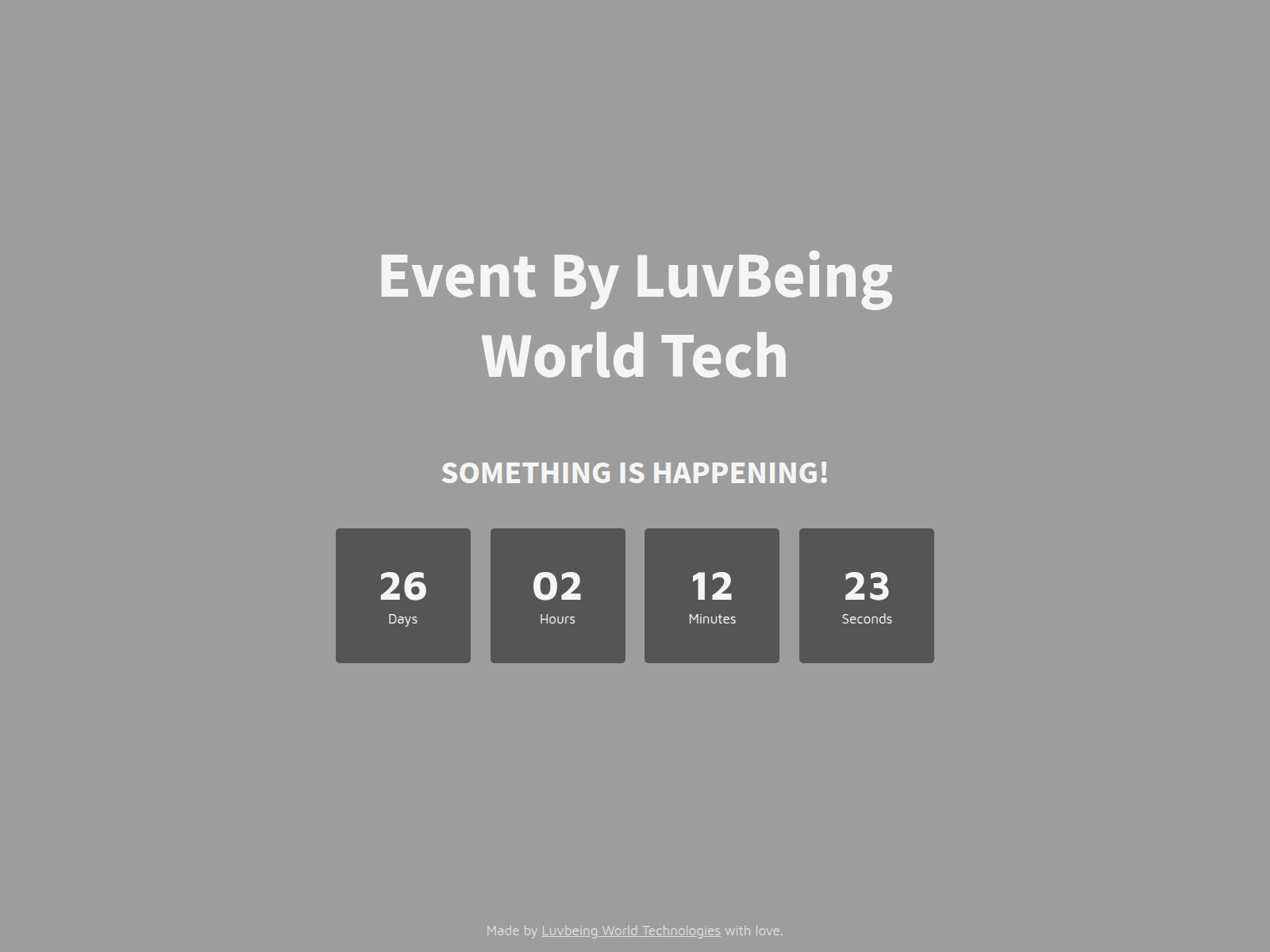 Screenshot of event.luvbeingworld.com.ng