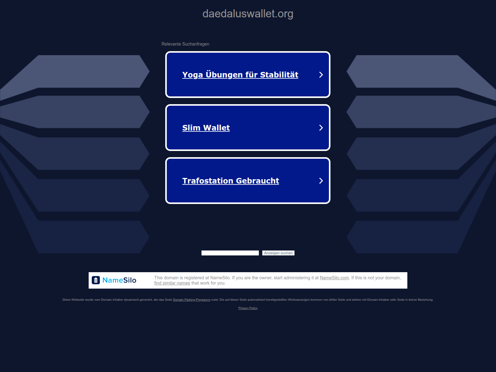 Screenshot of daedaluswallet.org