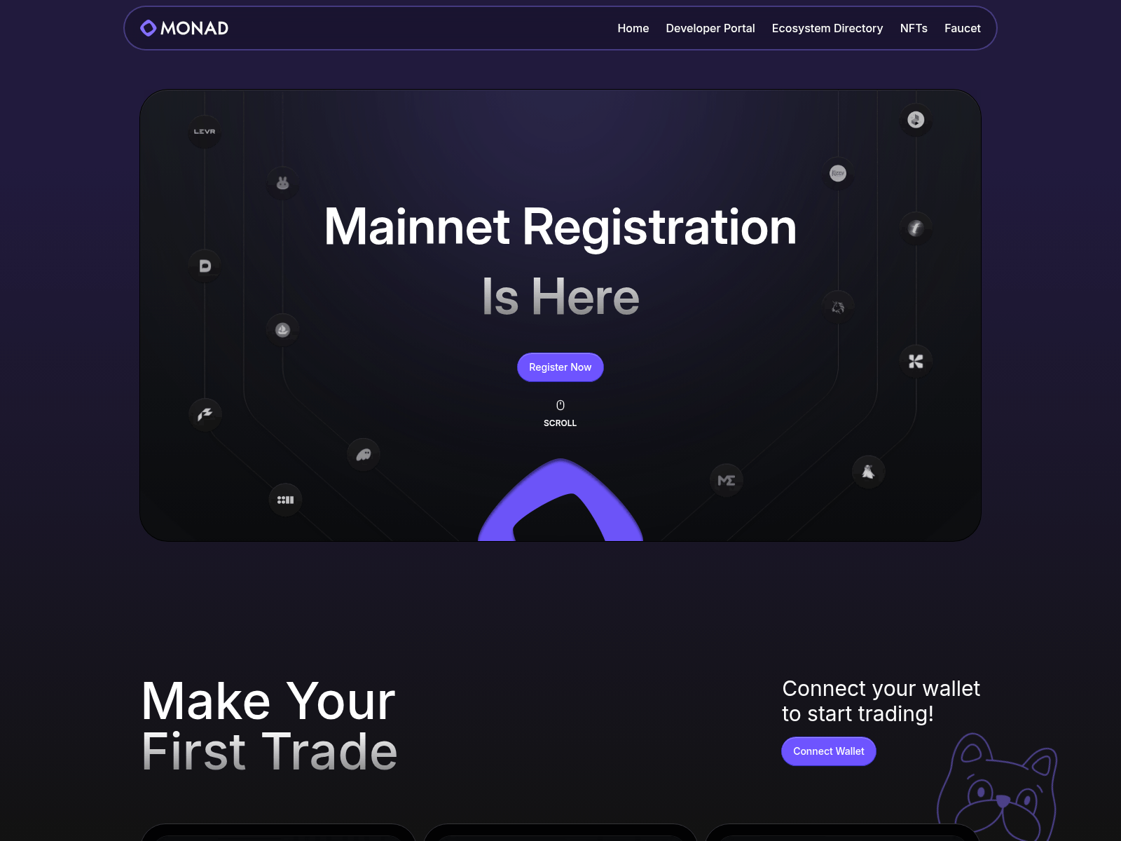 Screenshot of monad-signup.net